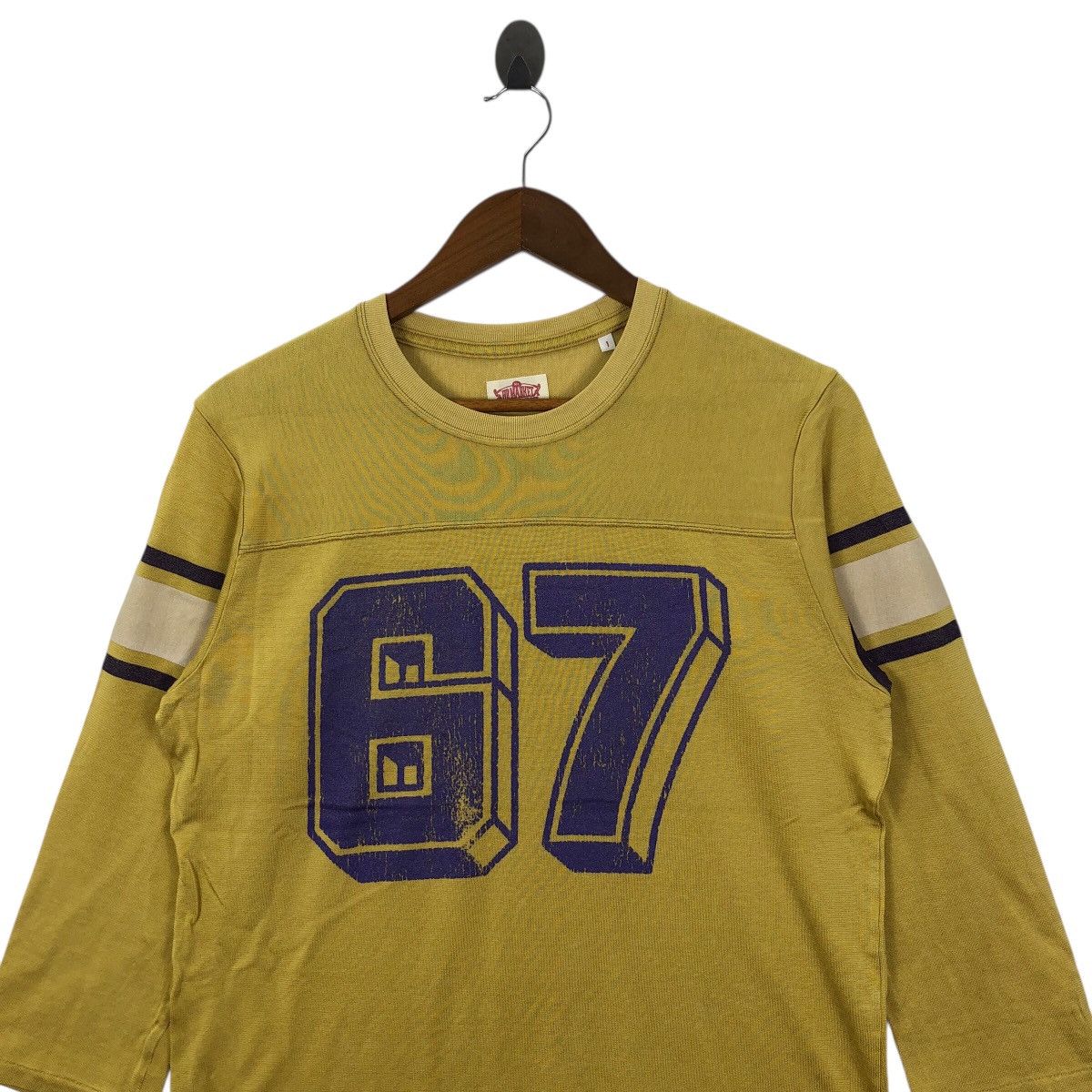 HOLLYWOOD RANCH MARKET Vintage HR MARKET Three Quarter Tee Shirt 67 Indigo Style Size US M / EU 48-50 / 2 - 2 Thumbnail