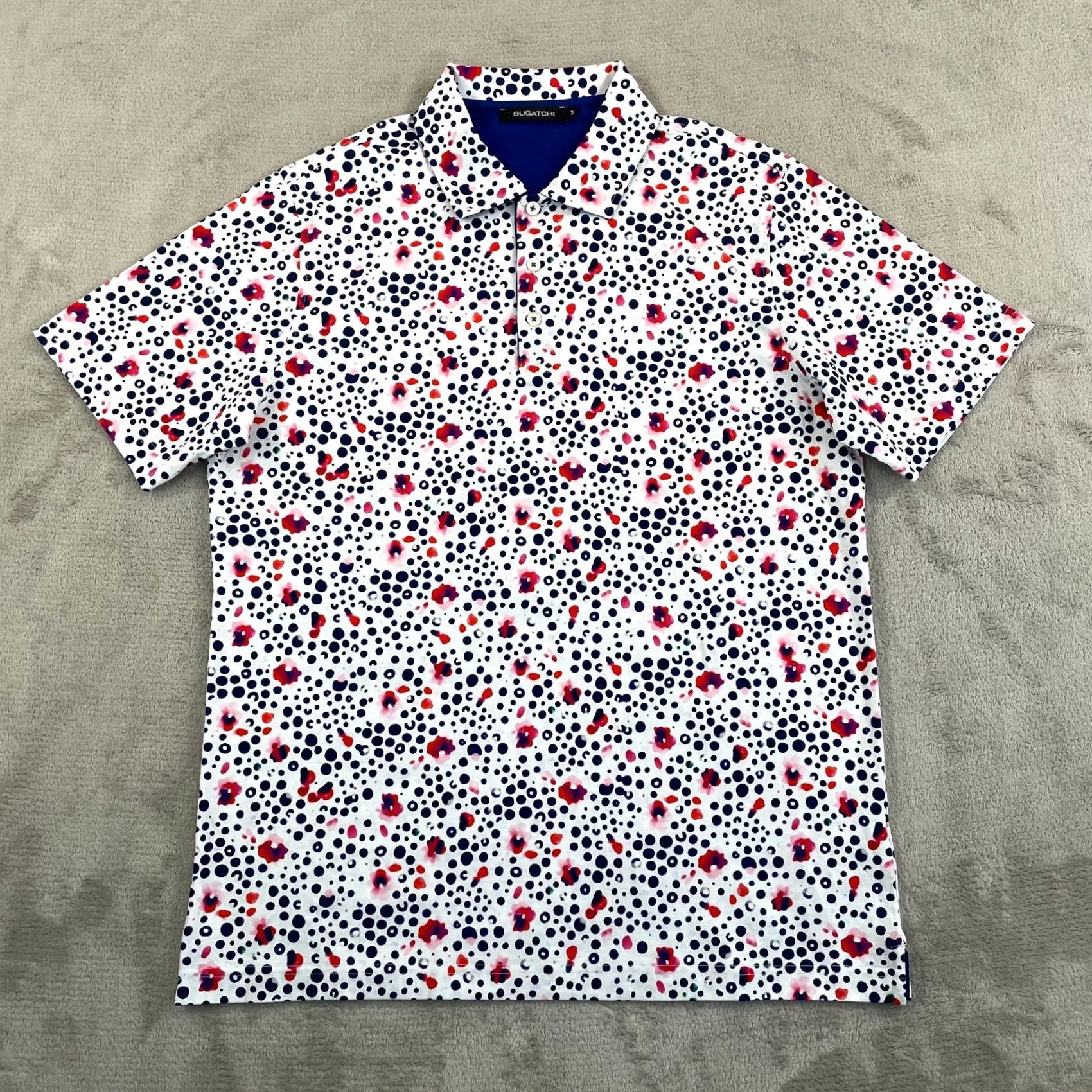 BUGATCHI BUGATCHI Paint Splatter Polo Shirt Men Medium Multi Mercerized Cotton NWOT Size US M / EU 48-50 / 2 - 3 Thumbnail
