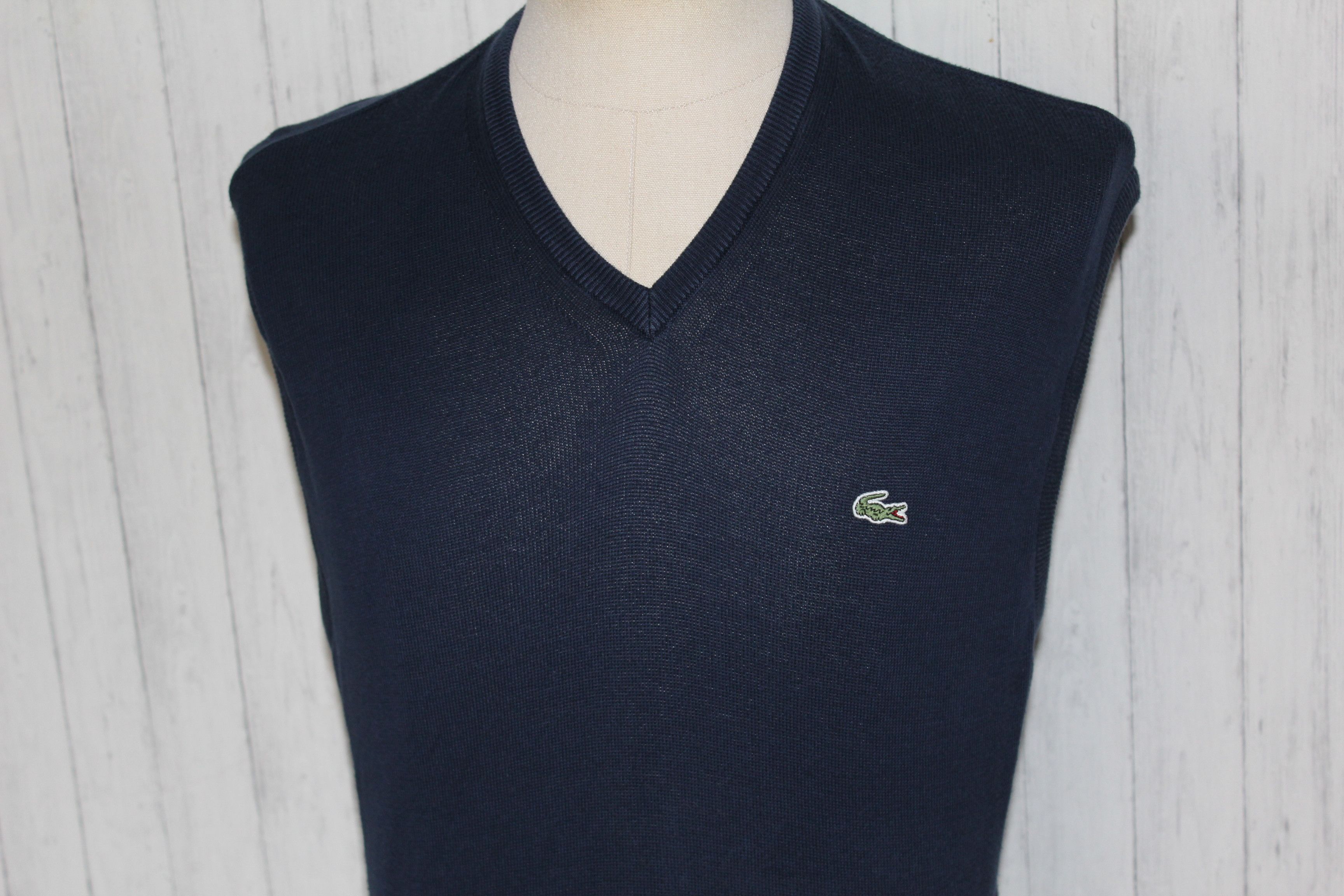 Polo Ralph Lauren Men's Lacoste Crew Neck Blue Vest Waistcoat Size XL Size US XL / EU 56 / 4 - 4 Thumbnail