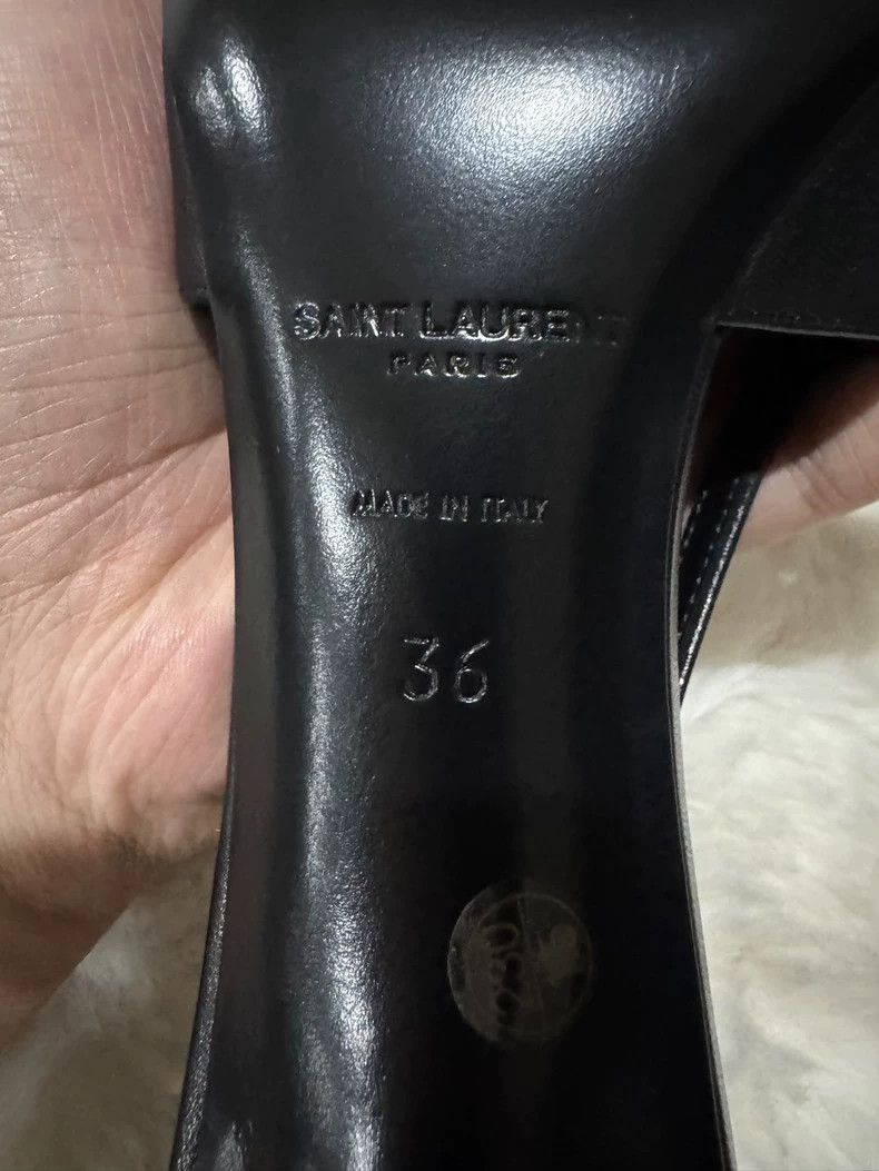 Saint Laurent Paris Saint Laurent Paris Black and silver High Heels 2505-Nextar Size US 5.5 / IT 35.5 - 5 Thumbnail