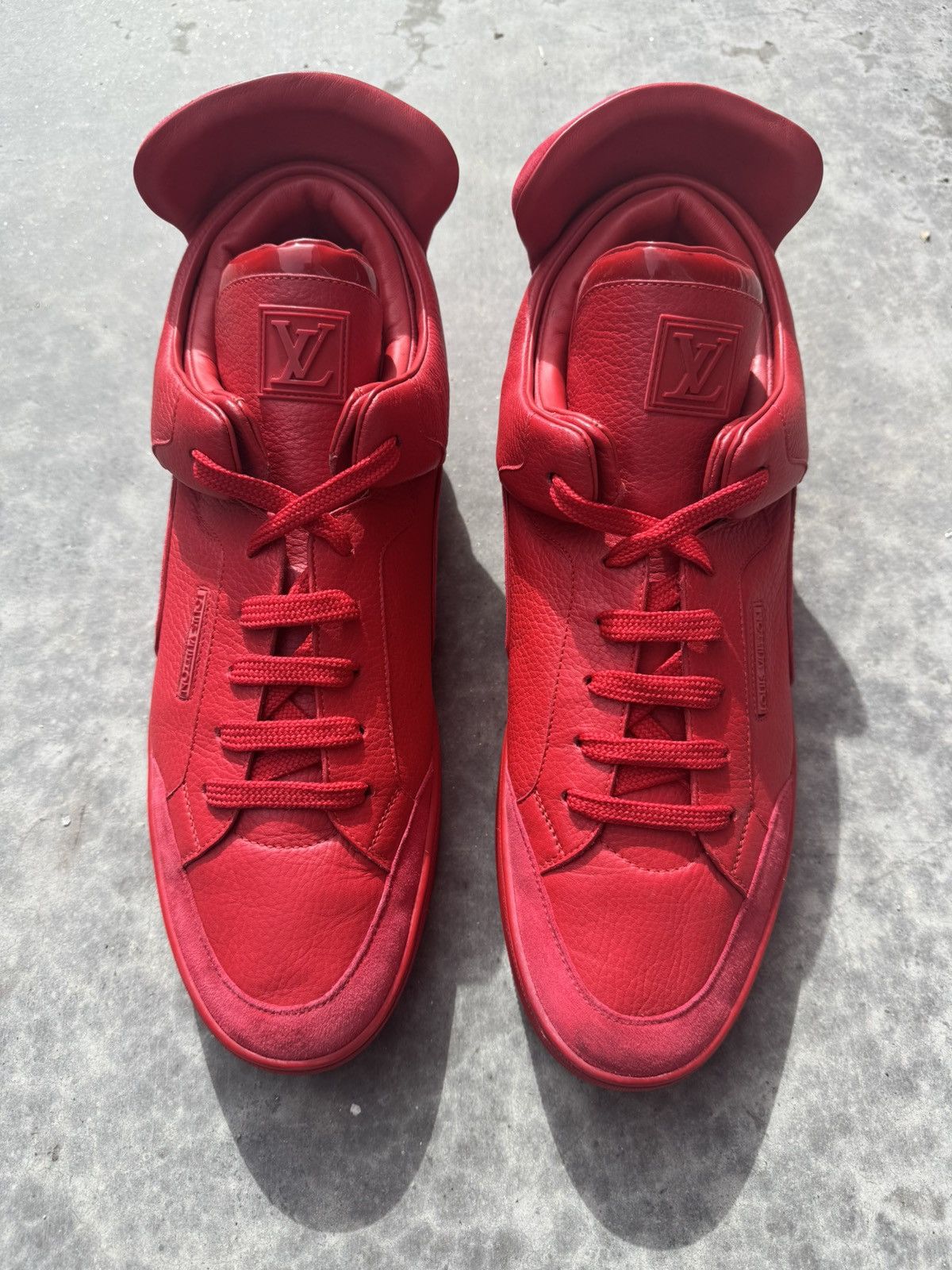 Louis Vuitton LOUIS VUITTON DON X KANYE WEST RED SNEAKERS SZ 13 LV / 14-15 Size US 13 / EU 46 - 3 Thumbnail
