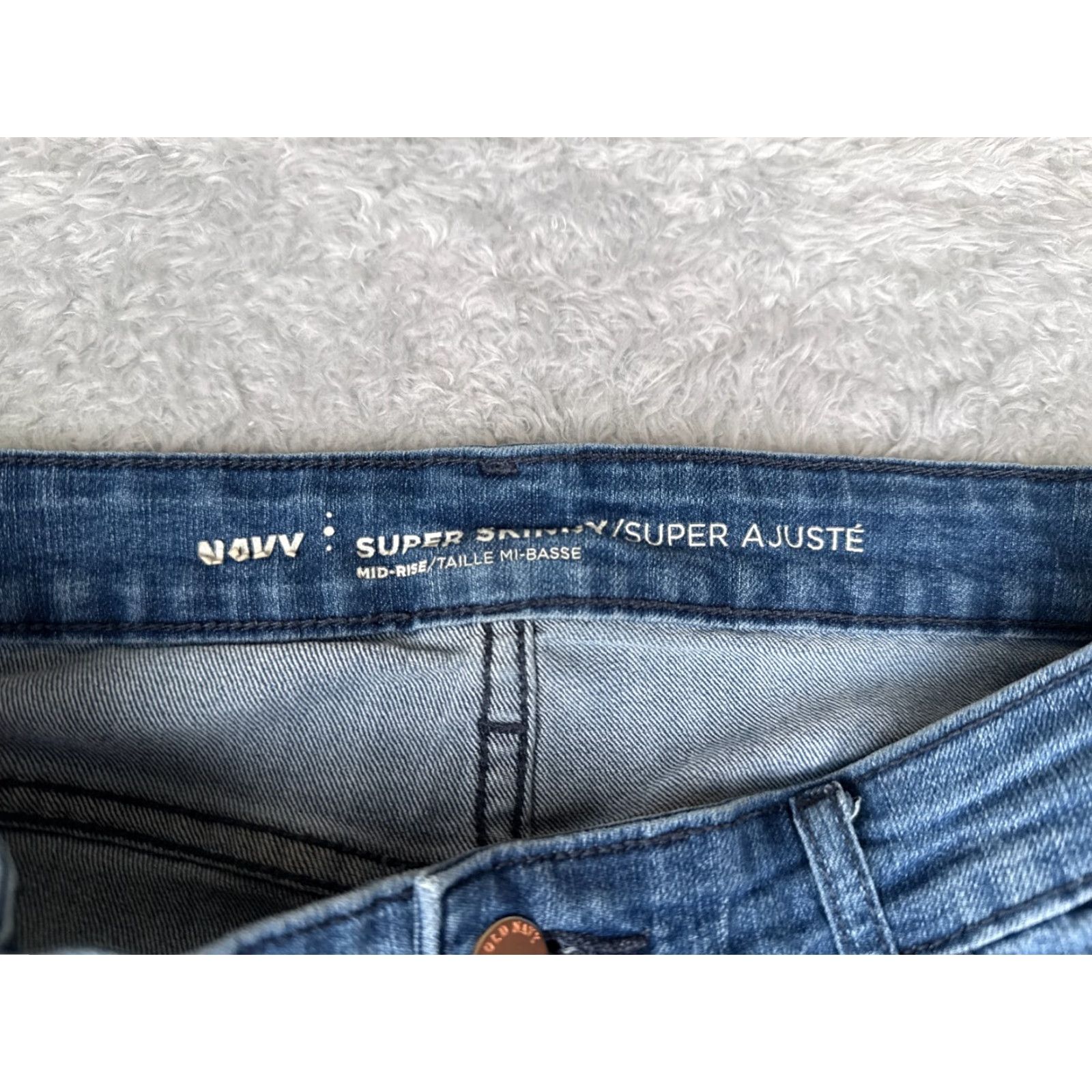 Old Navy Old Navy Jeans Pants Womens 8 Blue Denim Super Skinny Mid Rise Cotton 29x27 Size 30" / US 8 / IT 44 - 6 Thumbnail