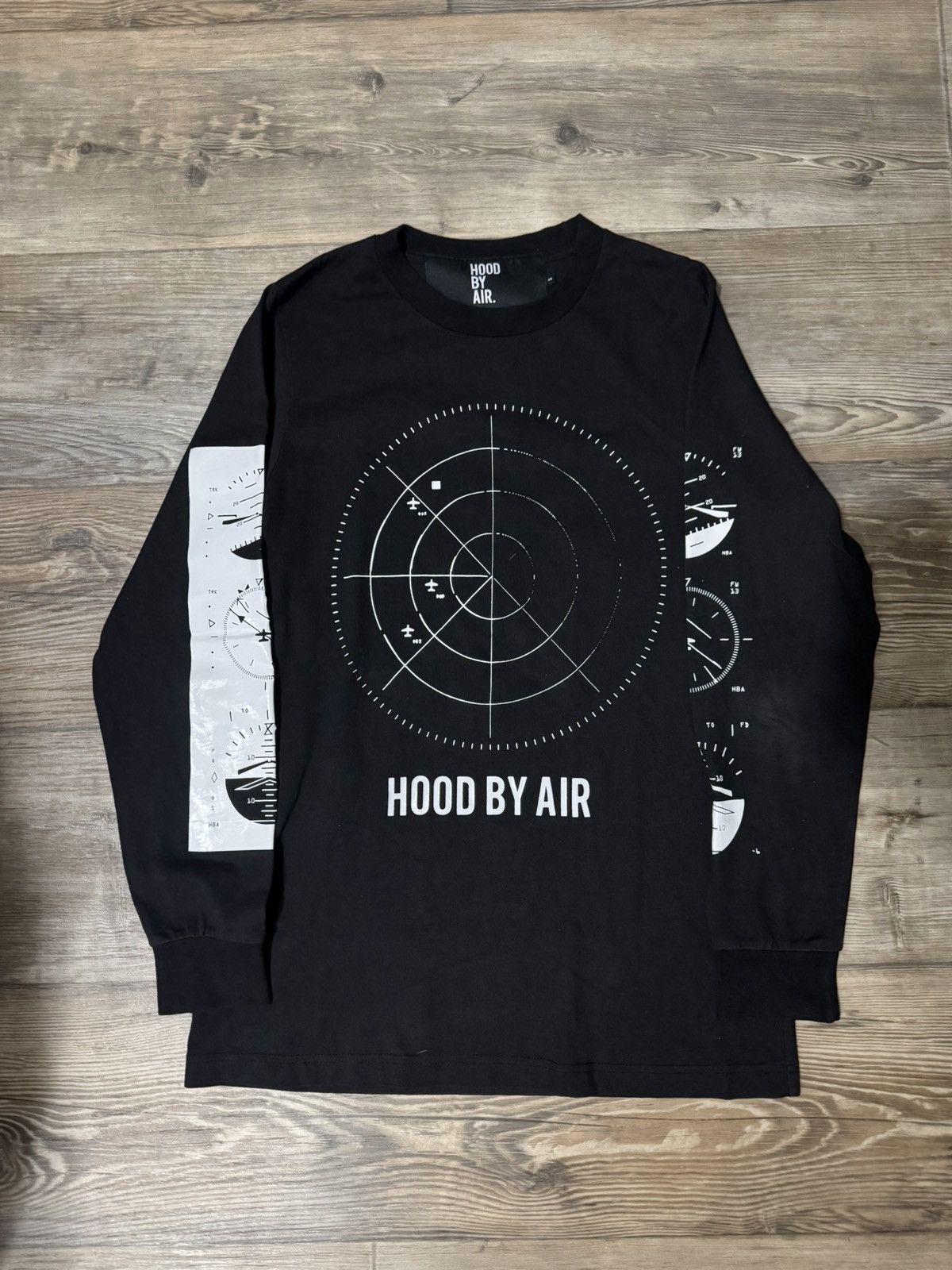 Hood By Air Black Radar Long Sleeve Tee