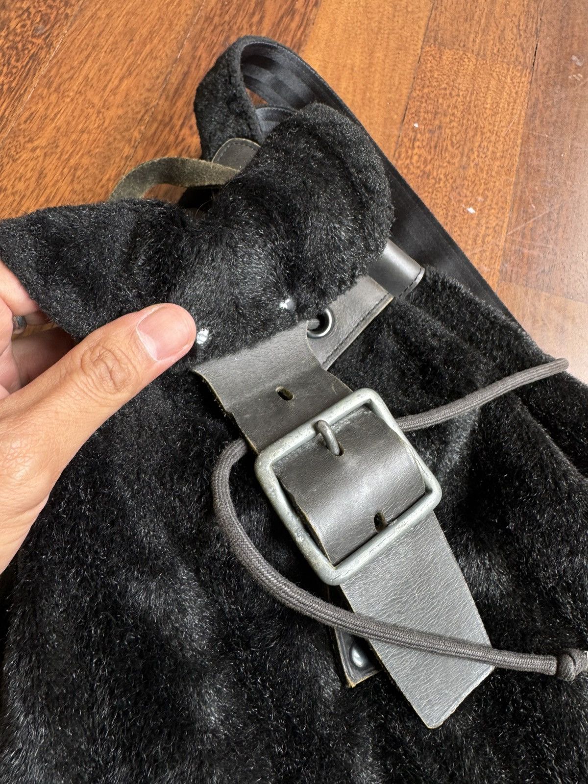 Japanese Brand SAZABY'S HOMME FUR DRAWSTRING BAGPACK Size ONE SIZE - 5 Thumbnail