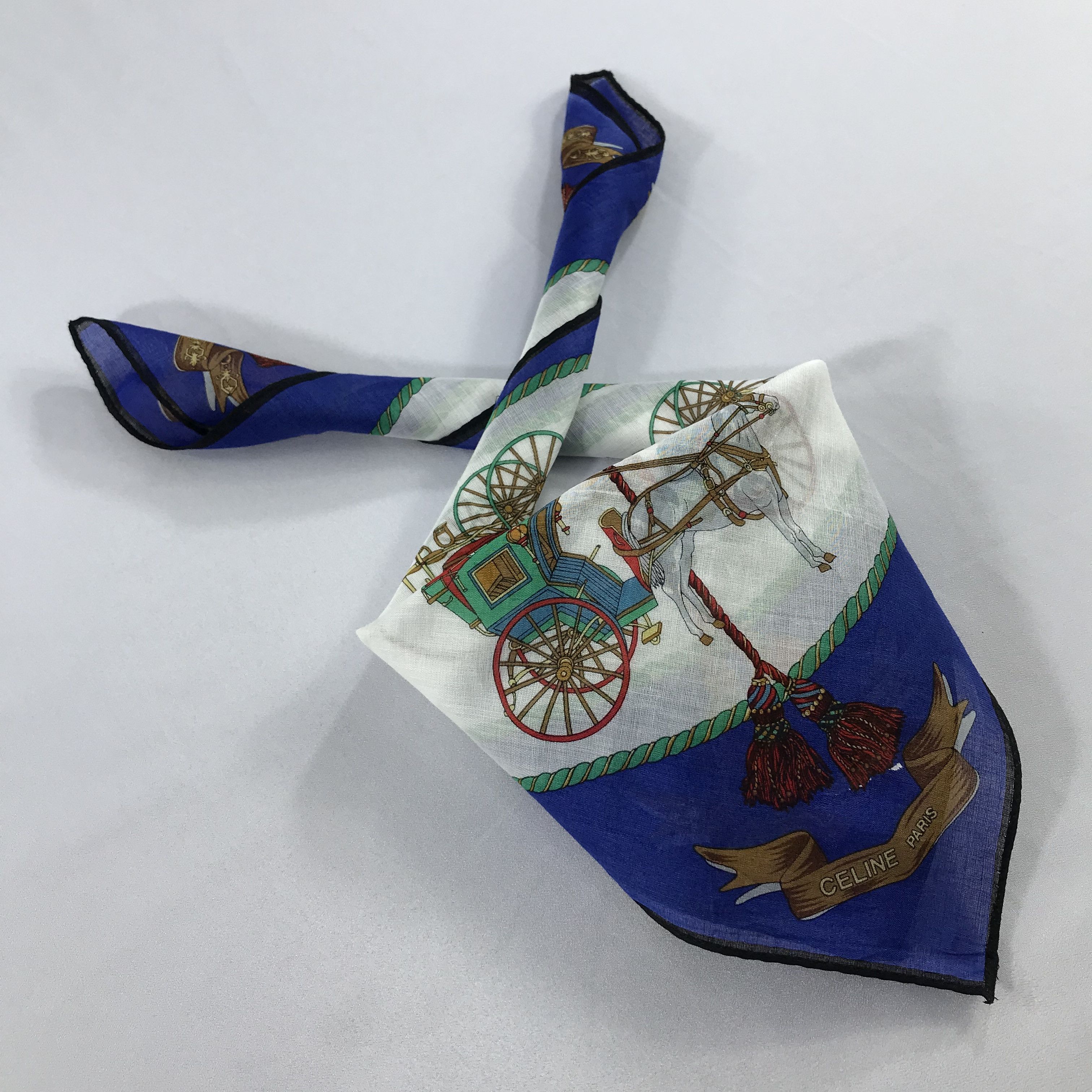 Celine × Vintage Celine Bandana / Handkerchief / Neckerchief - S2435 Size ONE SIZE - 4 Thumbnail