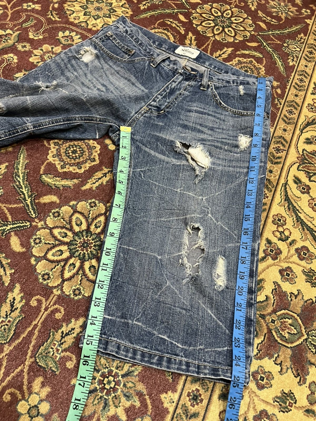 Japanese Brand Nylaus Clothing Distress Short Jean Size US 31 - 4 Thumbnail