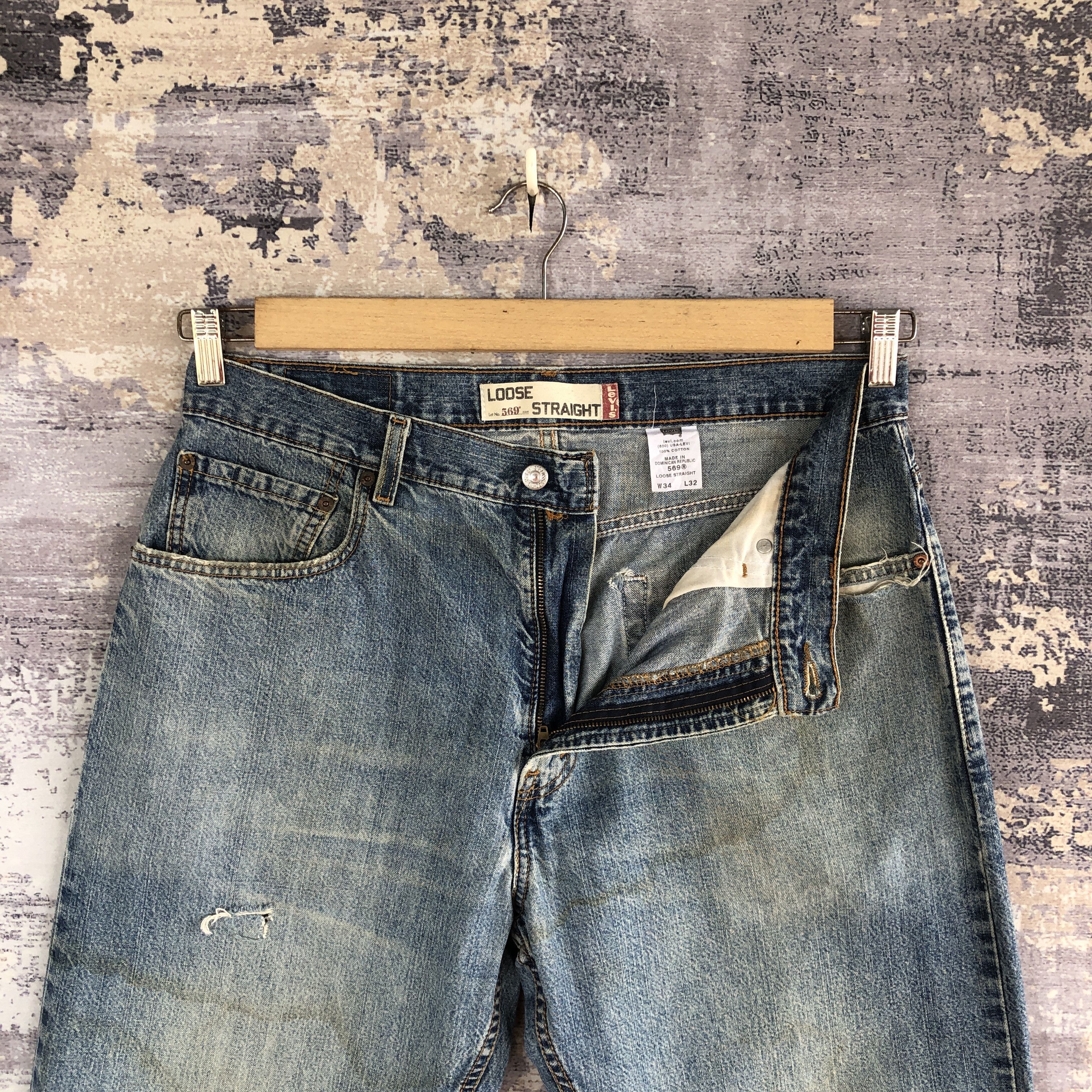 Levi's Vintage Y2K Crazy Levis 569 Baggy Jeans Levi's Loose Denim Size US 34 / EU 50 - 6 Thumbnail