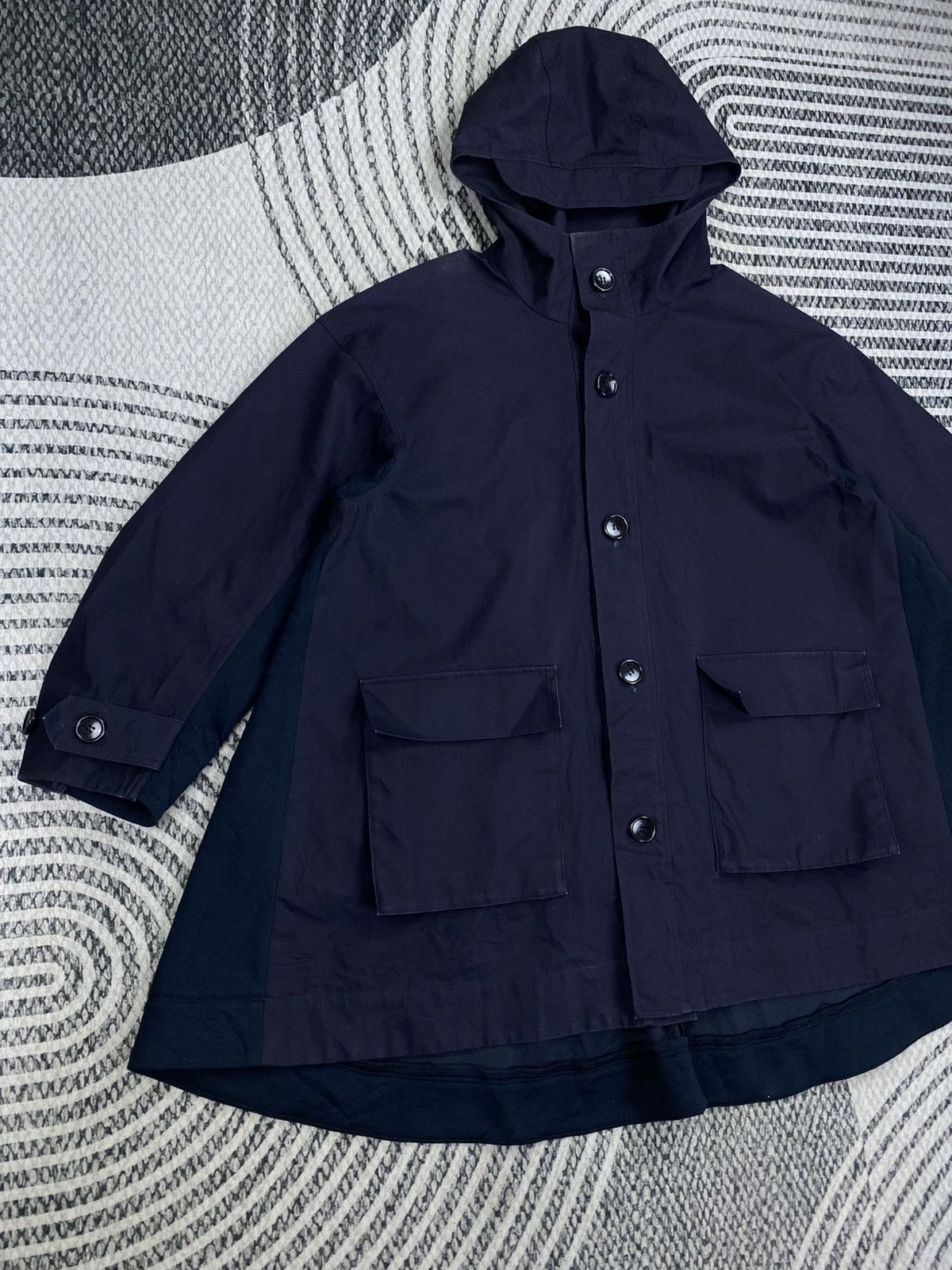 Japanese Brand Nagonstans Water Resistent Navy Color Hooded Parka Jacket Size US XL / EU 56 / 4 - 3 Thumbnail