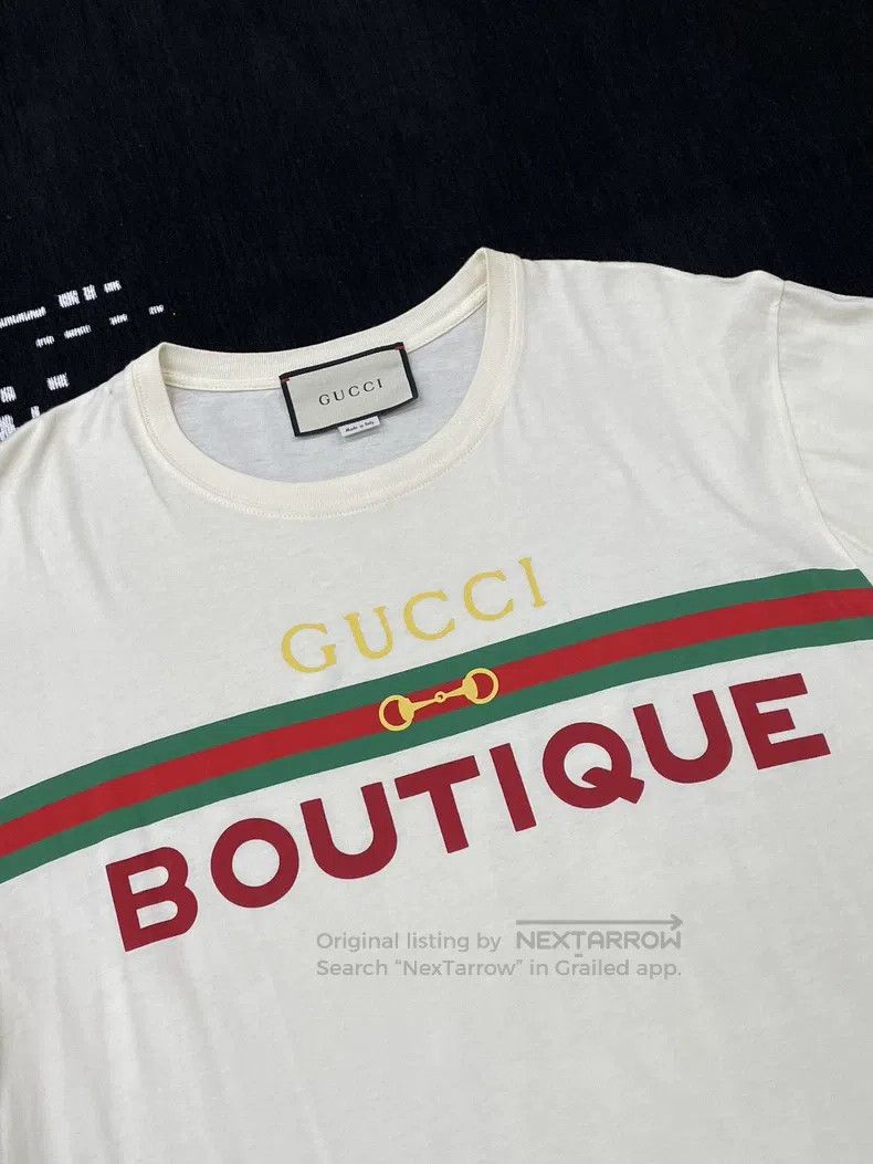 Gucci Gucci Short-sleeved T-shirt with horse buckle letter logo Size S / US 4 / IT 40 - 2 Thumbnail