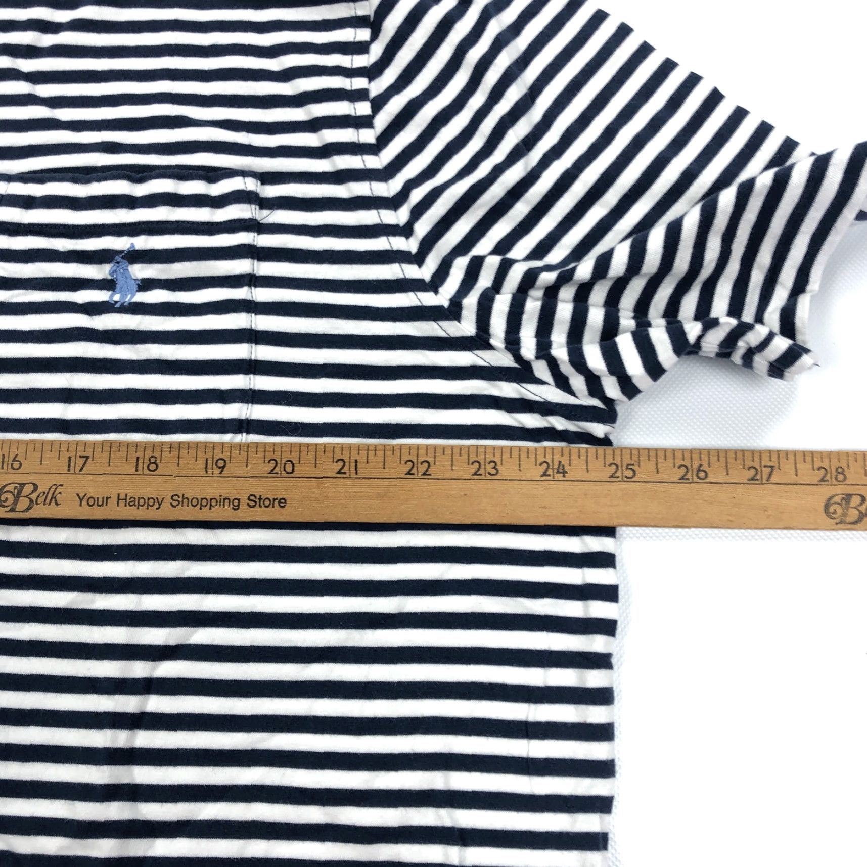 Polo Ralph Lauren Polo Ralph Lauren Polo Shirt Striped Short Sleeve Navy Blue XL Men’s Classic Fit Embroidered Logo Pocket Button Chest 48 Knit Cotton Size US XL / EU 56 / 4 - 7 Thumbnail