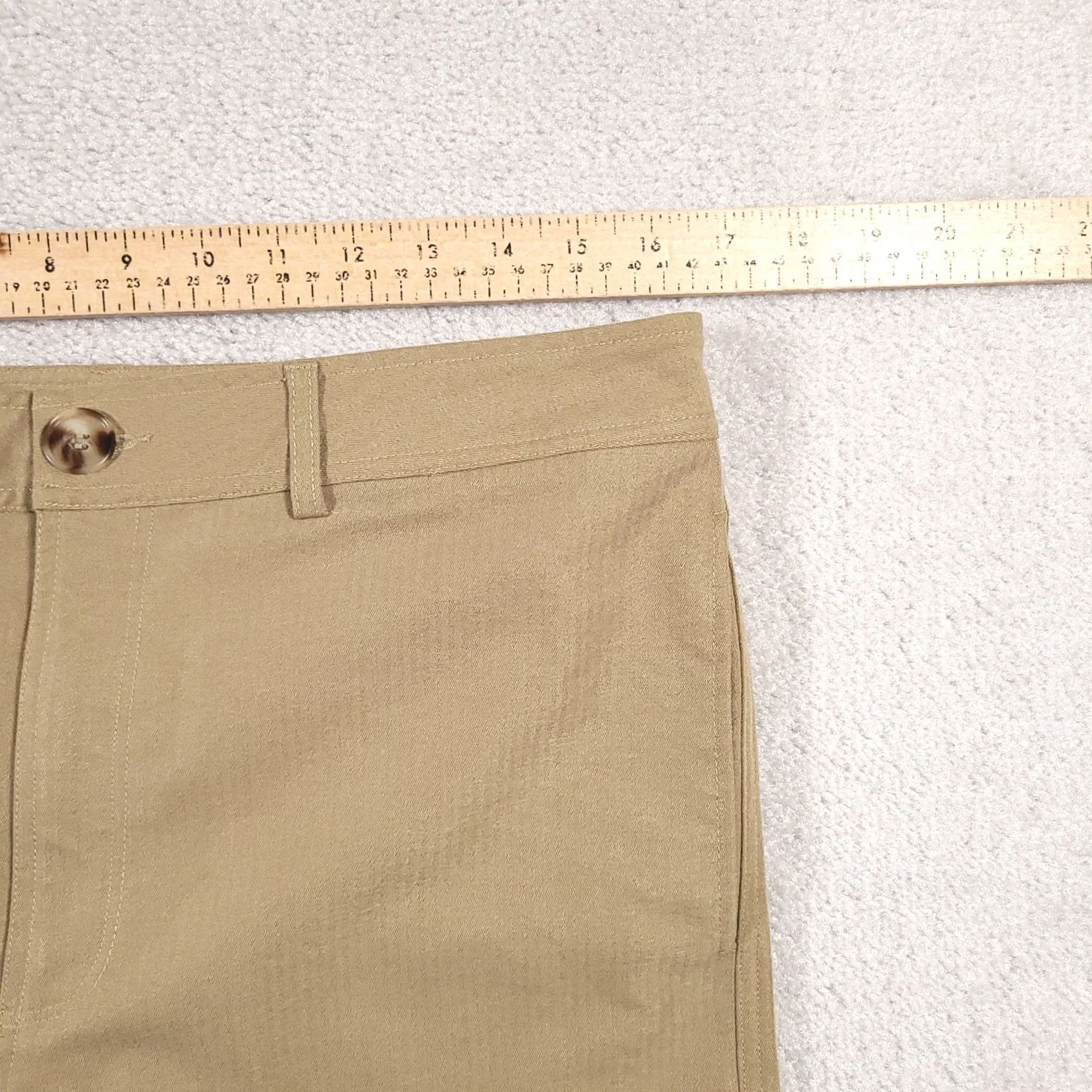 Express VINTAGE Express X Rachel Zoe Pants Women's 32X30 33X28.5Tan Editor High Rise Twill Dress Pants (Regular) Womens Size 24" / US 00 / IT 34 - 7 Thumbnail