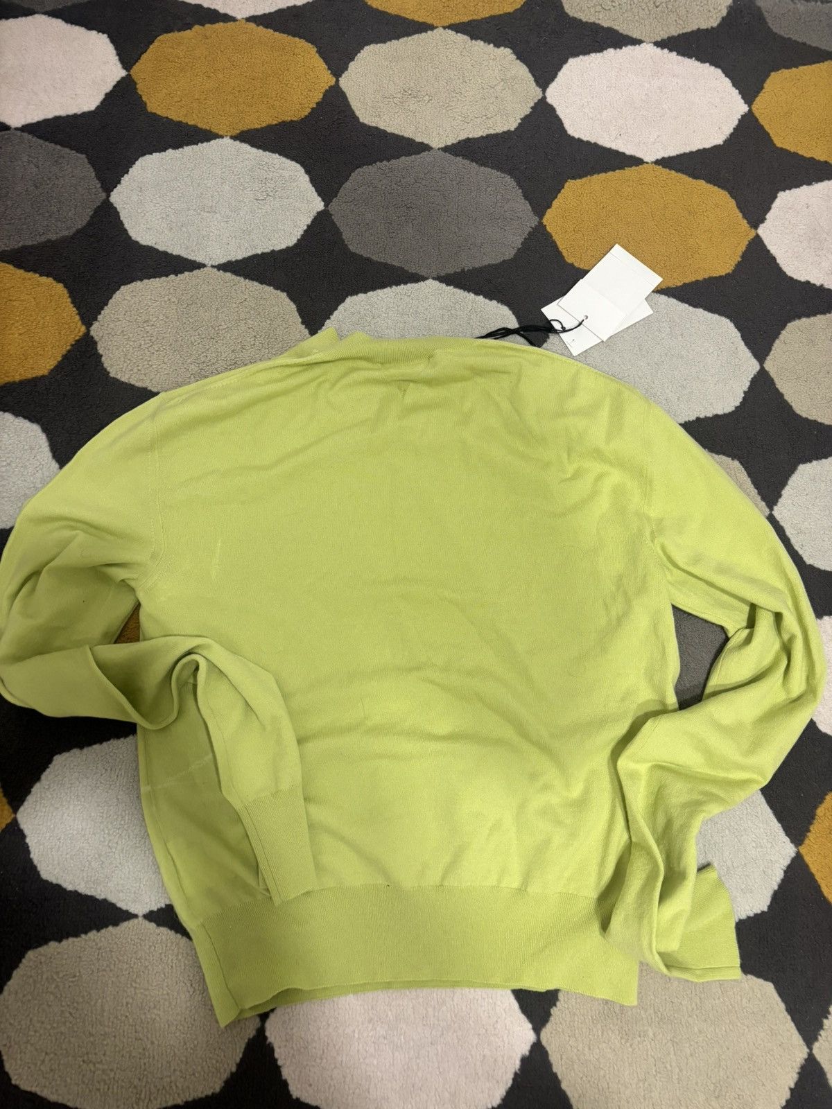 Bottega Veneta Bottega Veneta Cashmere Crewneck Lime Green Rare Color DSWT Size US L / EU 52-54 / 3 - 2 Thumbnail