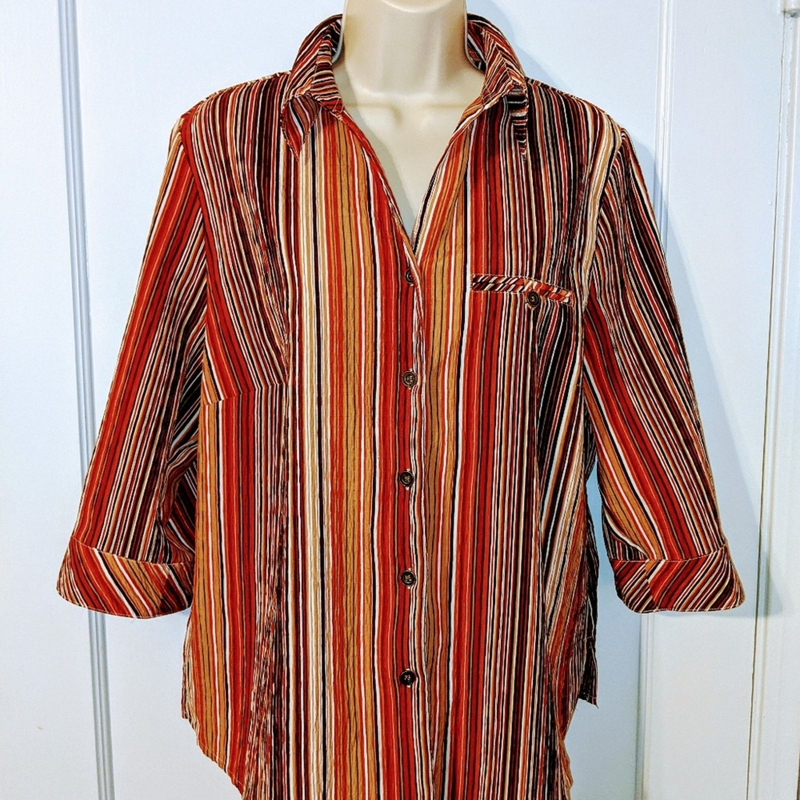 Other Allison Daley 3/4 Sleeve Button Shirt Size 12 Petite Size XL / US 12-14 / IT 48-50 - 1 Thumbnail