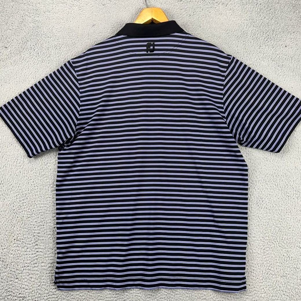 Footjoy FootJoy FJ Polo Shirt Mens XL Black Purple Striped Athletic Rugby Golf Shirt Size US XL / EU 56 / 4 - 3 Thumbnail