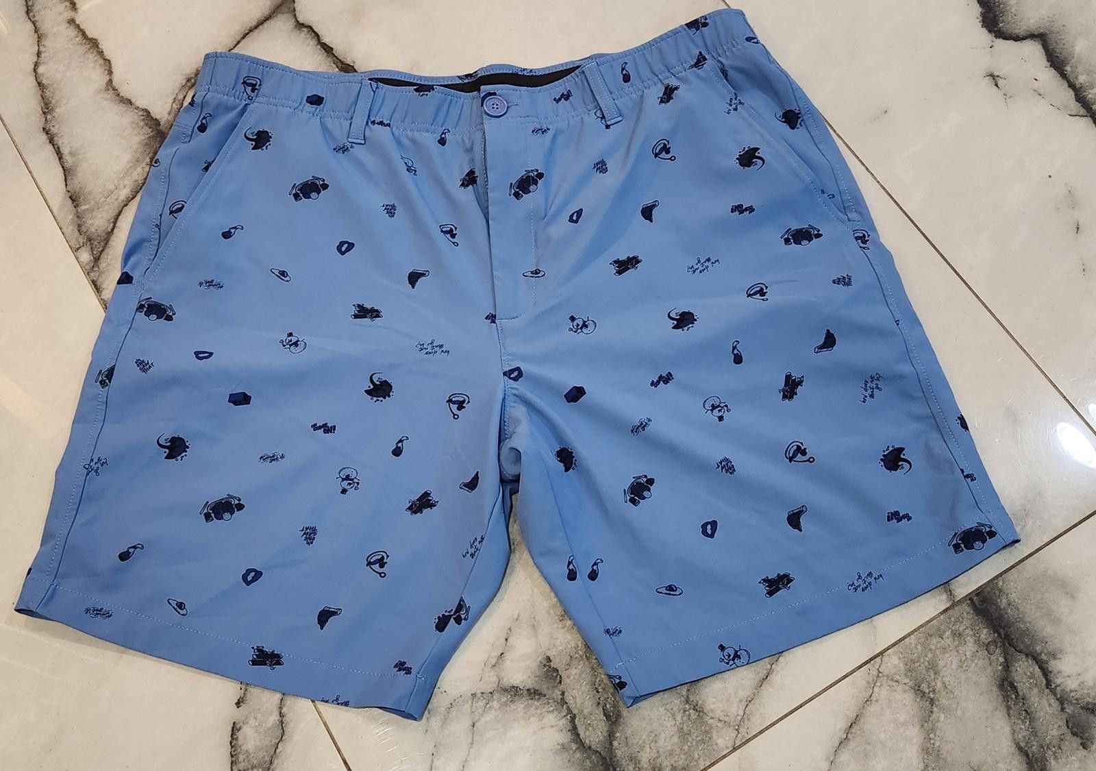 Under Armour Under Armour UA Drive Printed Golf Shorts Men's 42 Blue Size US 42 / EU 58 - 1 Thumbnail
