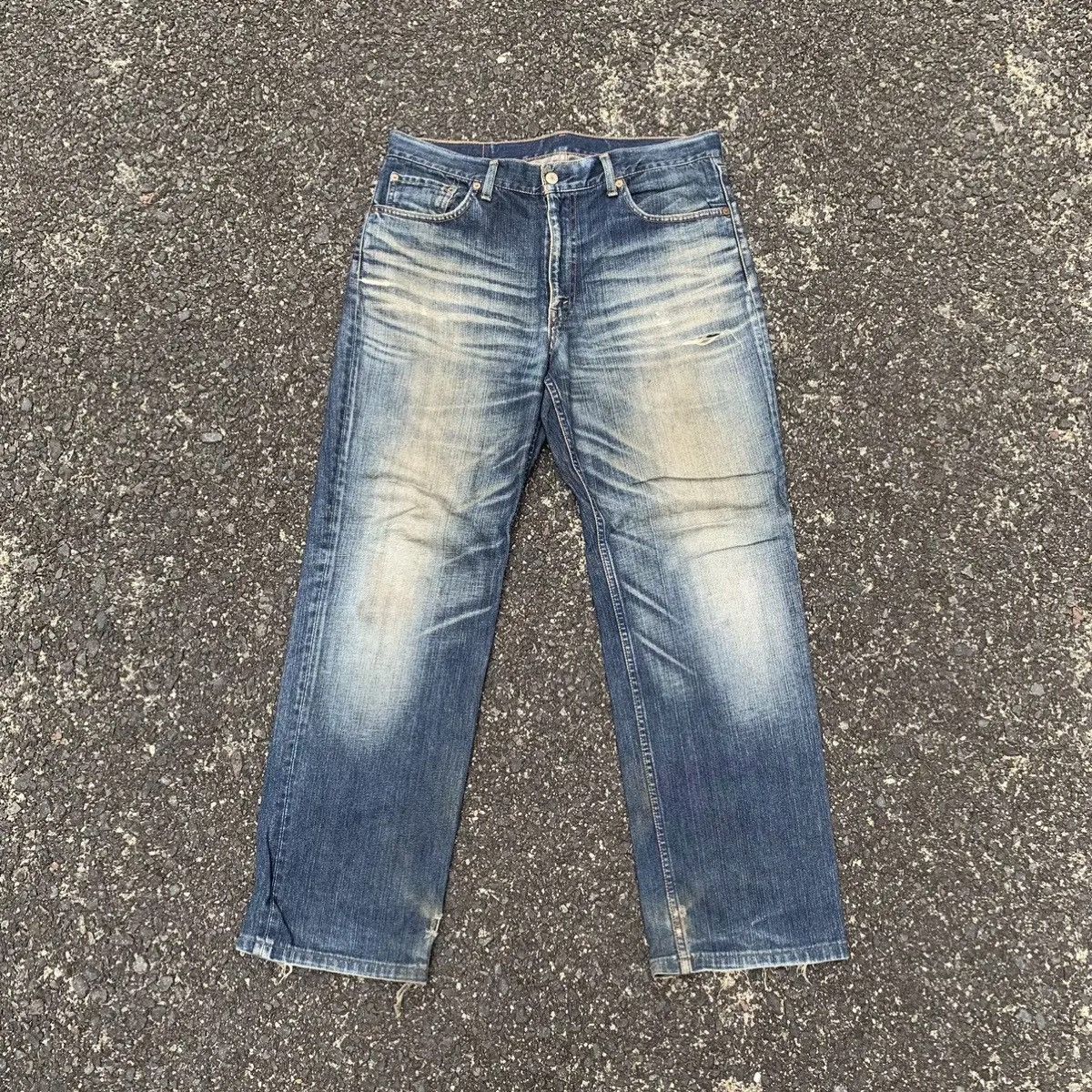 Levi's DISTRESSED DENIM🔥Levi’s 533 Jeans 35x30 Mudwash Faded Pants Size US 35 - 1 Thumbnail