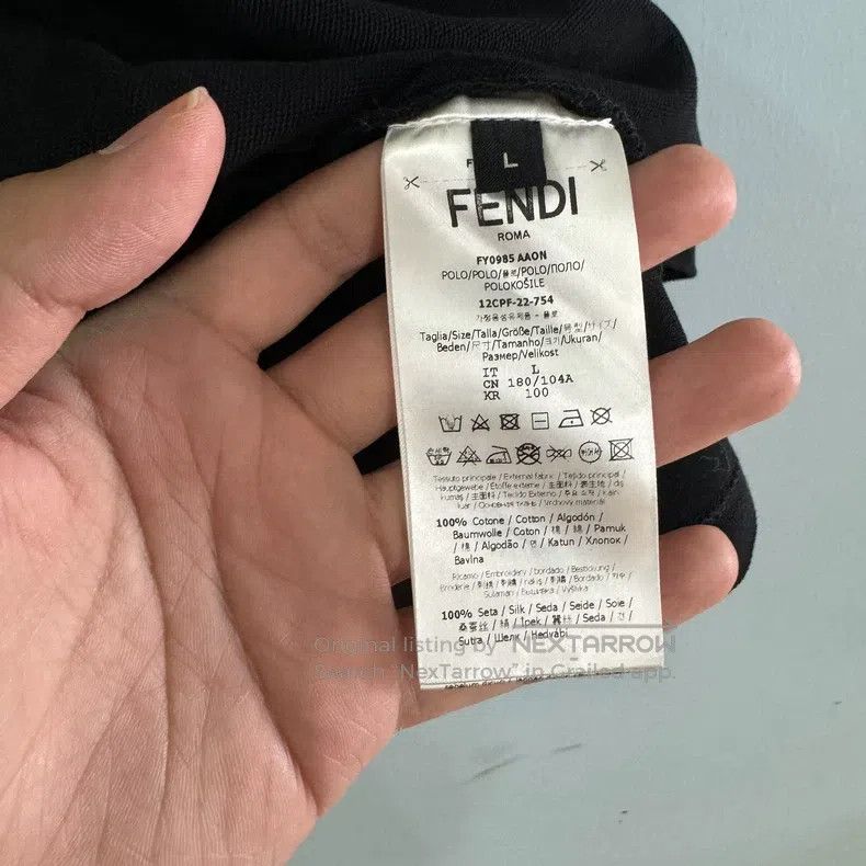 Fendi Fendi Collar Monogram Polo Shirt Size US L / EU 52-54 / 3 - 4 Thumbnail