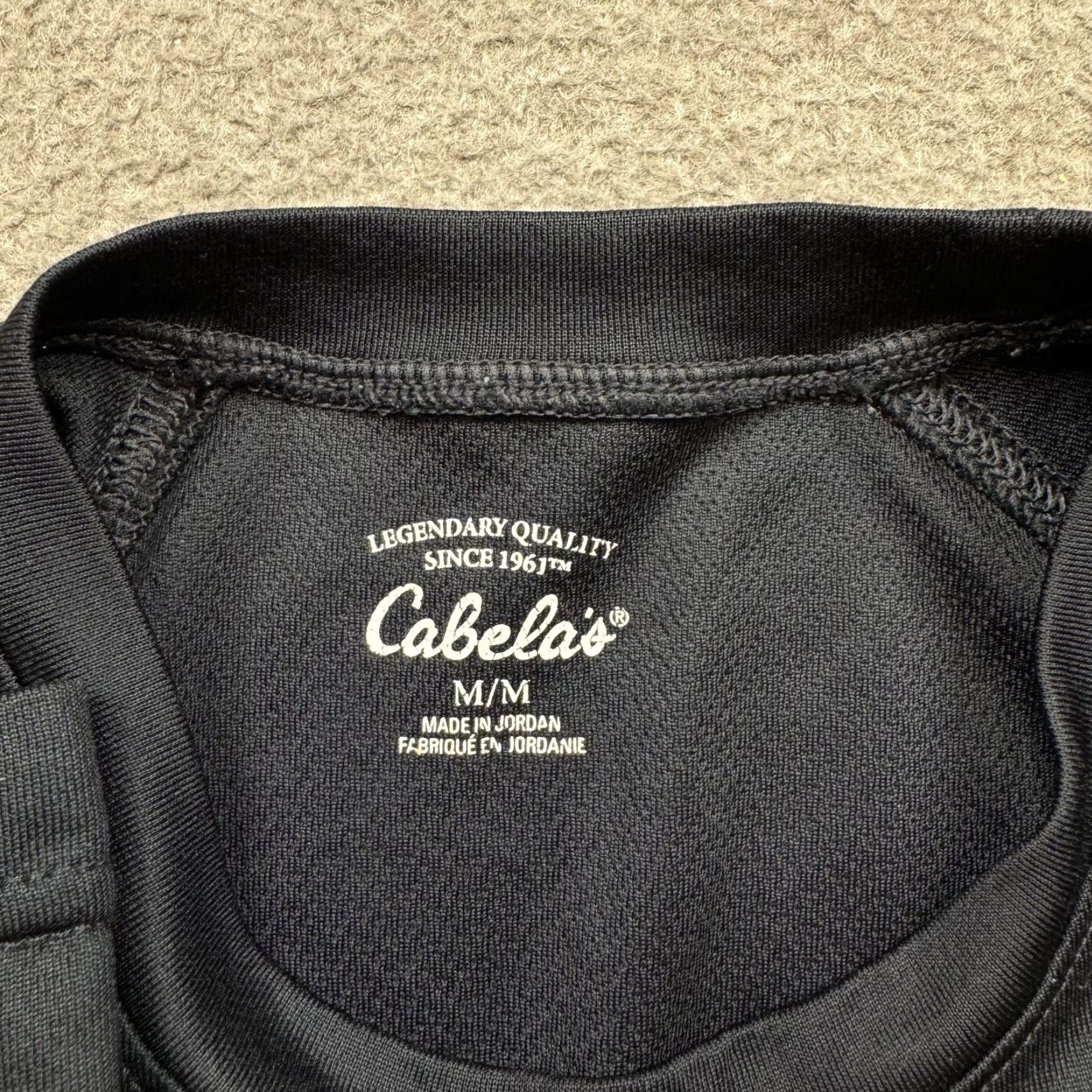 Vintage Cabela's Men's Shirt M Black Short Sleeve Jersey Performance Outdoor Hiking Activewear Shirt Mens Size US M / EU 48-50 / 2 - 2 Thumbnail