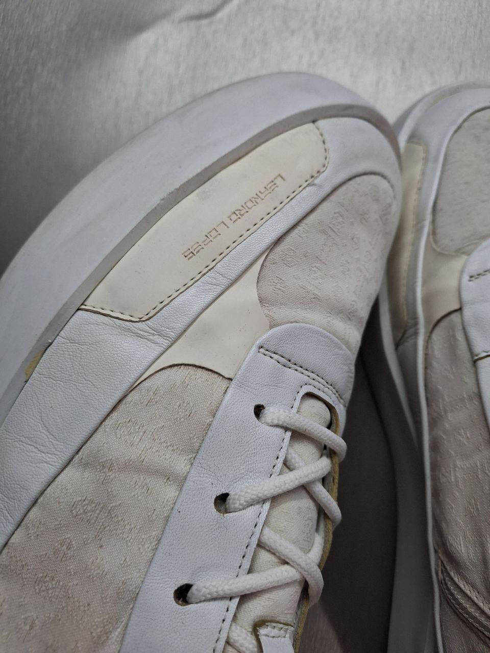 Handmade Leandro Lopes Mid Top Handmade Leather Sneakers Size US 11.5 / EU 44-45 - 14 Thumbnail