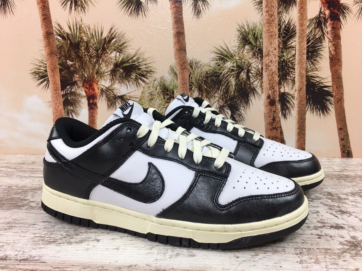 Nike Nike Dunk Low Vintage Panda Retro Black White Women's Size US 10 / EU 43 - 2 Thumbnail