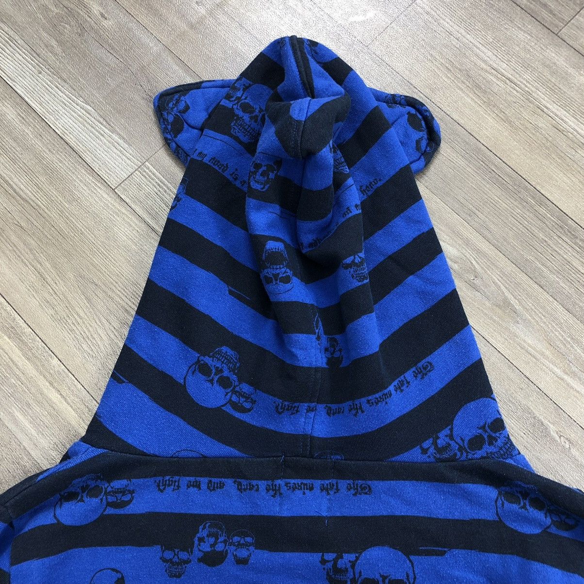If Six Was Nine × Japanese Brand 2000s DigDeep Striped Skulls FullPrint Goa Lgb Zipper Hoodie Size US M / EU 48-50 / 2 - 11 Thumbnail