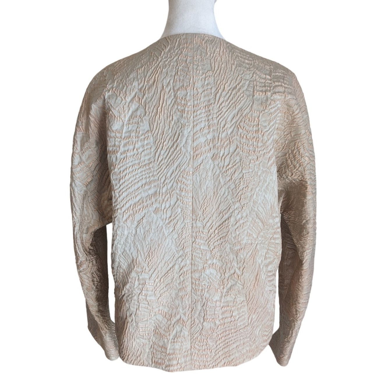 Other PAUW Amsterdam Blush Beige Seersucker Short Blazer Large Size L / US 10 / IT 46 - 3 Thumbnail