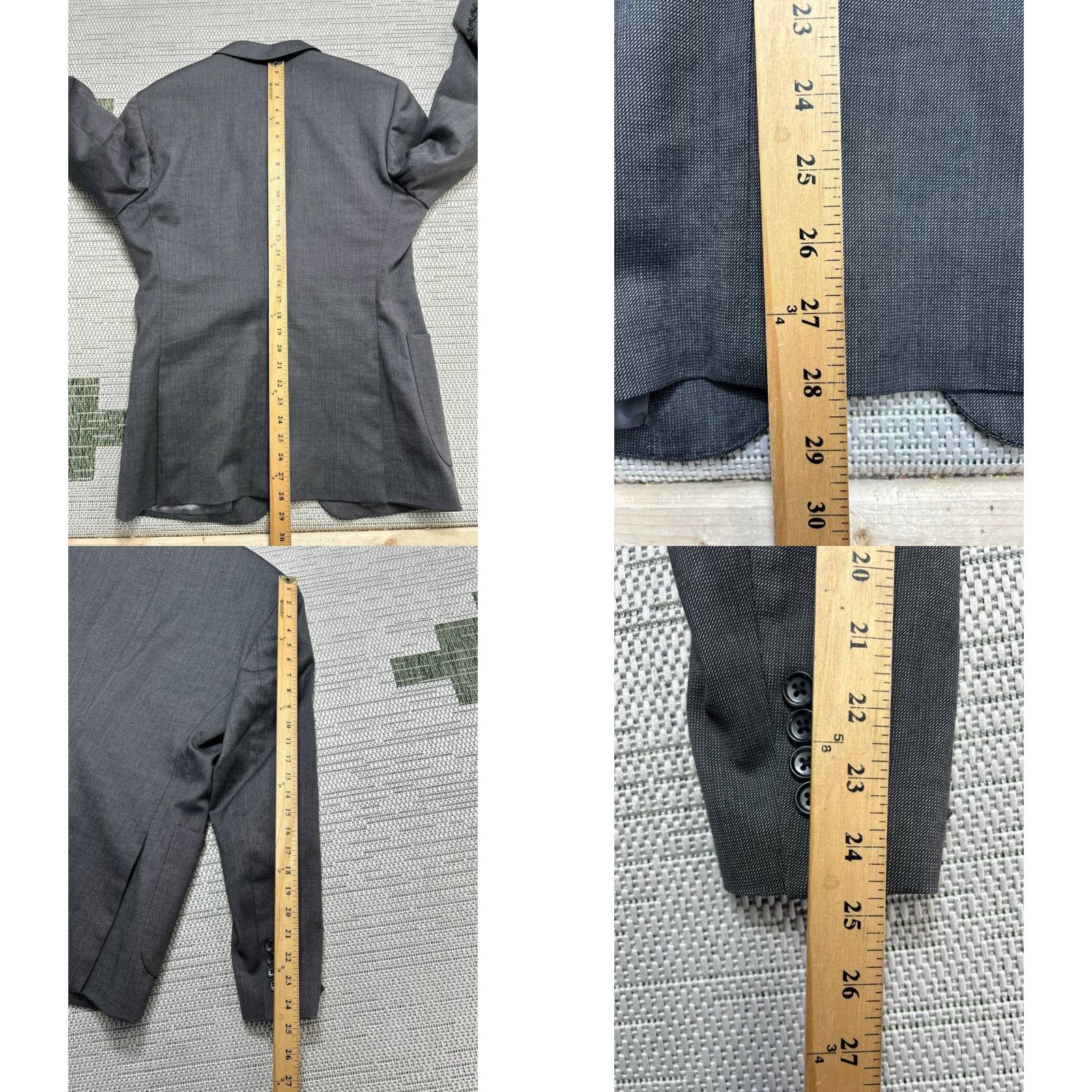 Bonobos Bonobos Blazer Jacket Mens 40 Gray Wool Lined Notch Lapel Lanificio Comero Flexo Size 40R - 8 Thumbnail