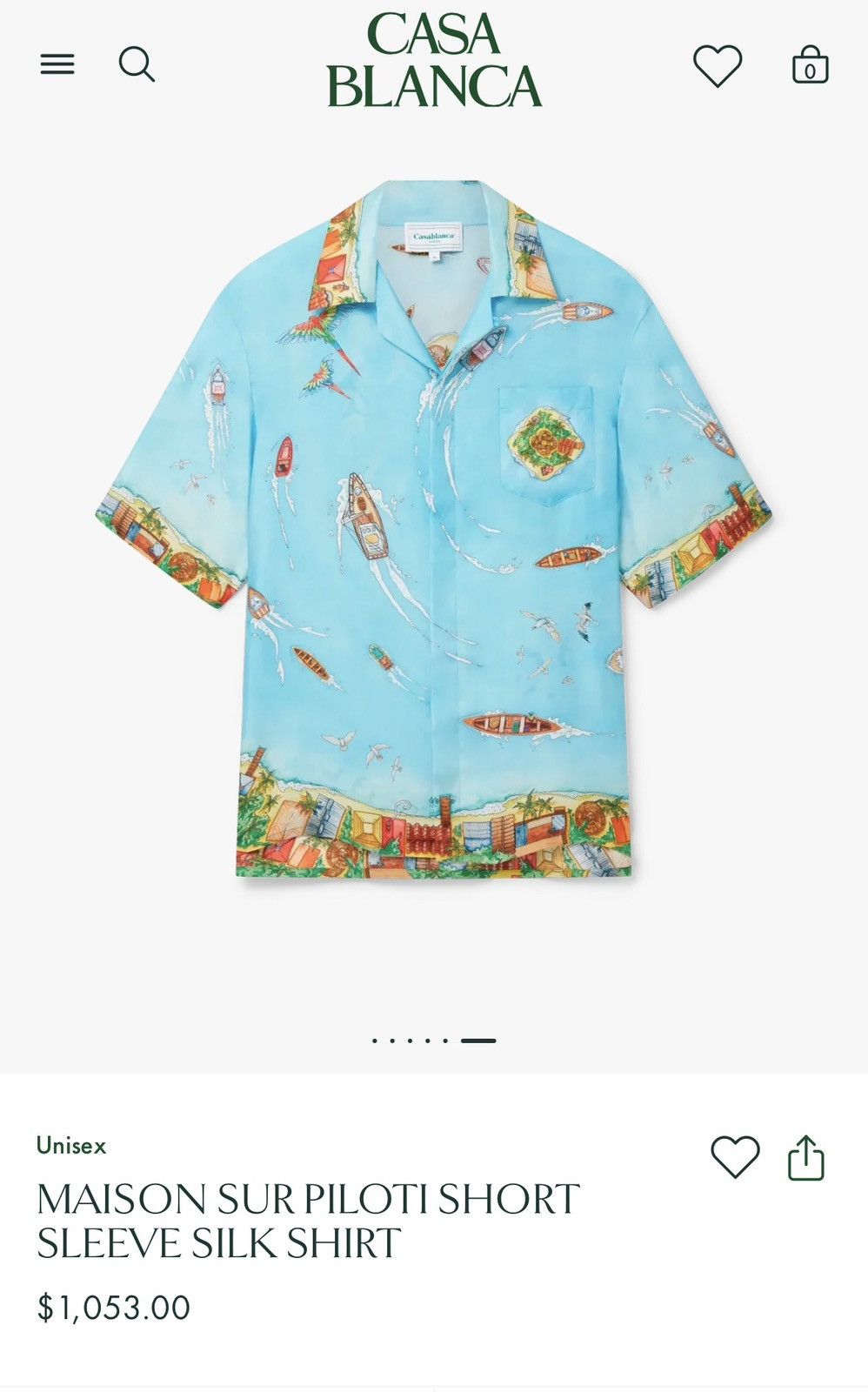 Casablanca Casablanca silk short sleeve Maison sur piloti Size US XL / EU 56 / 4 - 1 Thumbnail