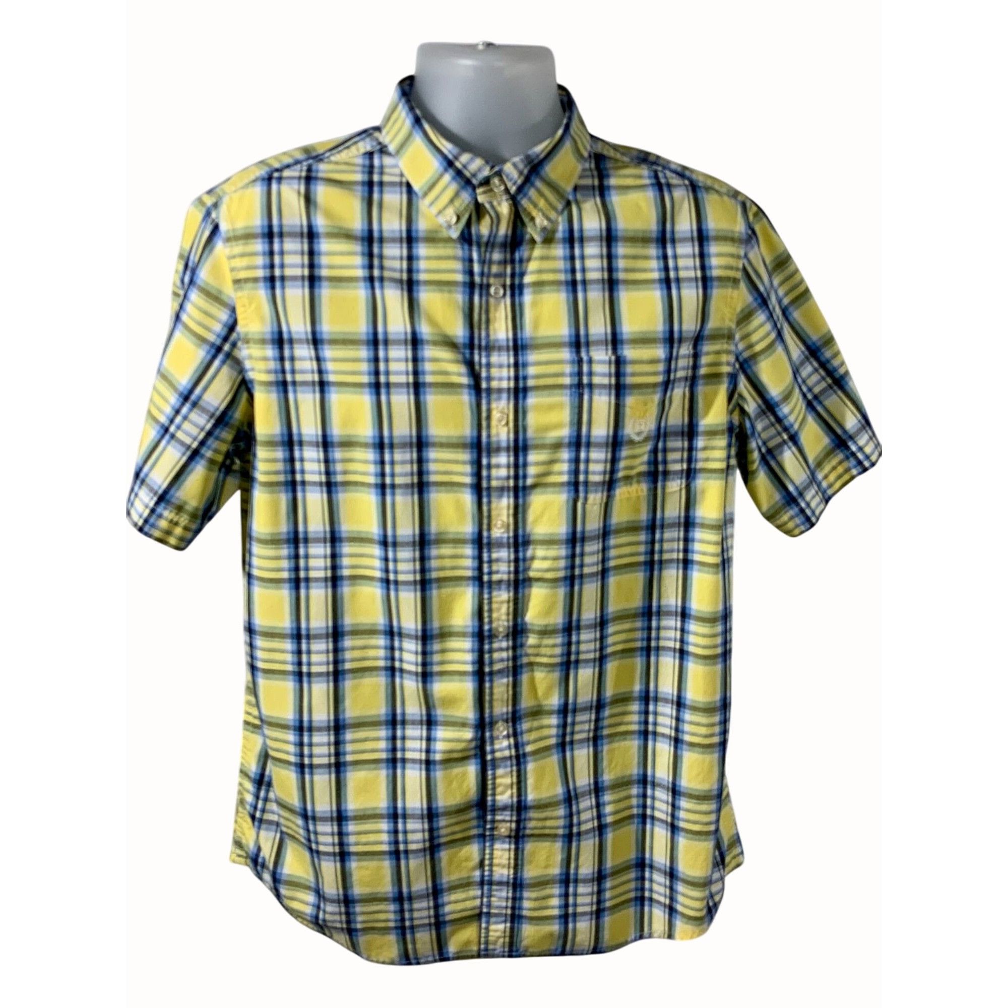Chaps Chaps Yellow Blue Plaid Short Sleeve Button Down Shirt M Size US M / EU 48-50 / 2 - 1 Thumbnail