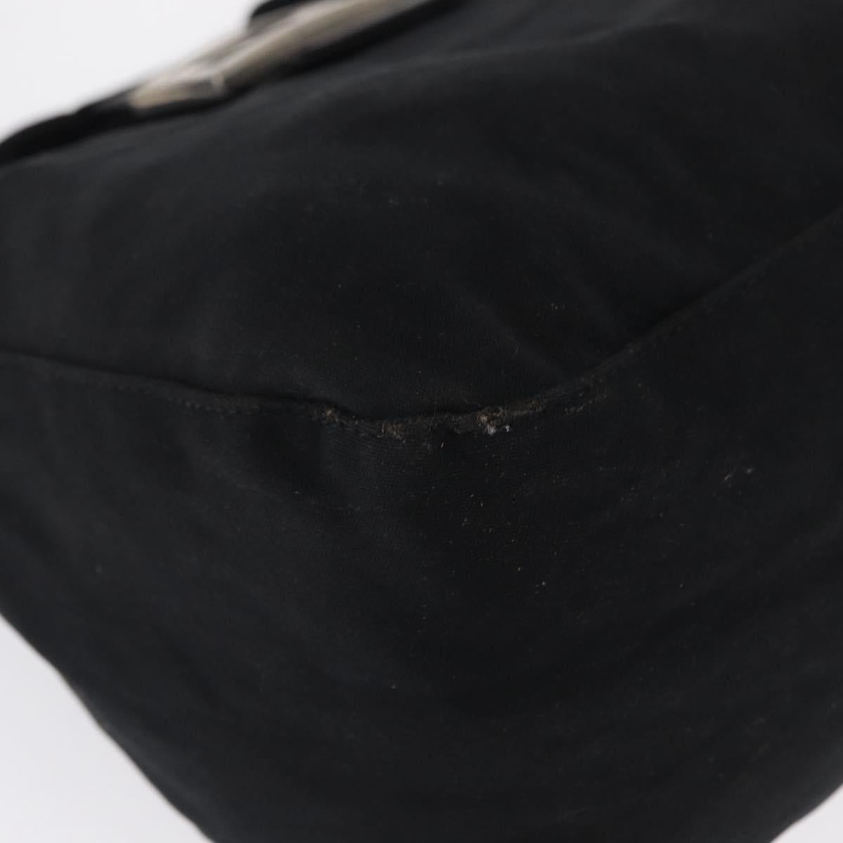 Fendi FENDI Mamma Baguette Shoulder Bag Nylon Black Silver Auth Size ONE SIZE - 14 Thumbnail