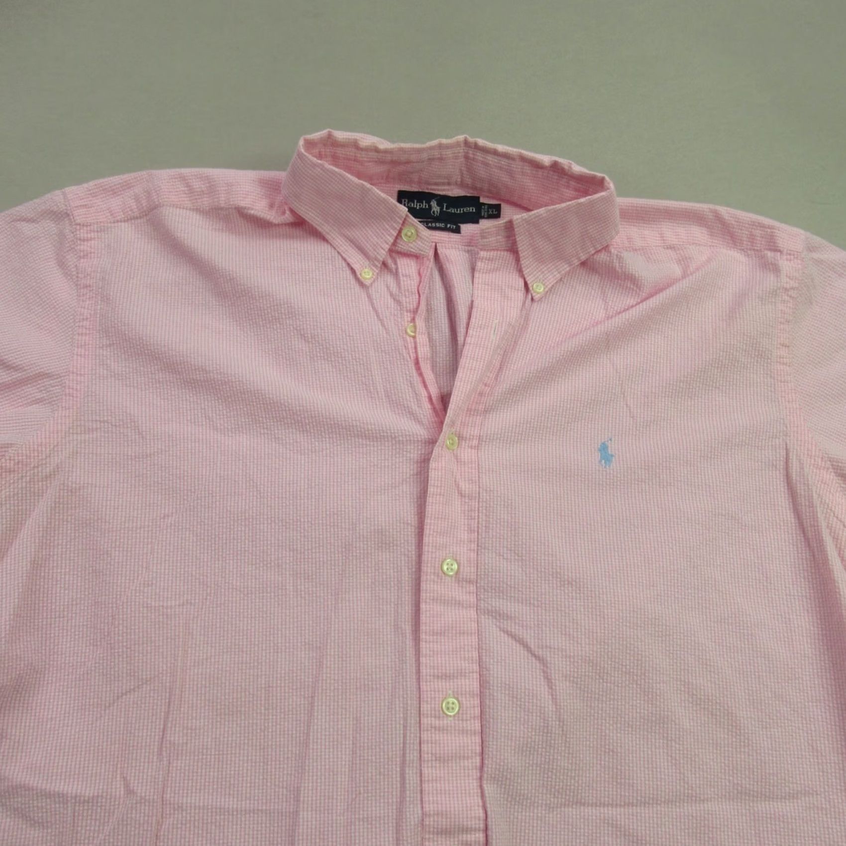 Polo Ralph Lauren Ralph Lauren Shirt Mens XL Short Sleeve Button Up Check Pink Size US XL / EU 56 / 4 - 3 Thumbnail