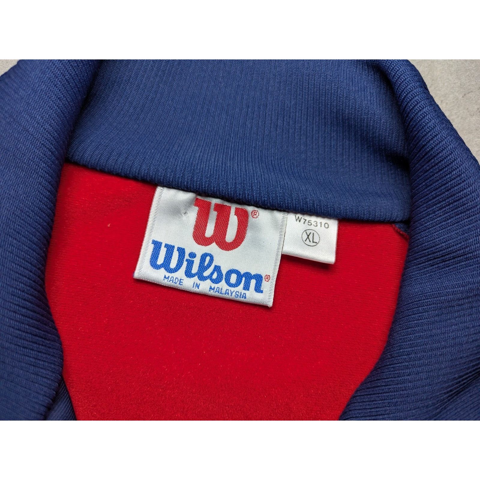 Wilson Vintage Wilson Men's XL Full Zip Track Jacket Blue Red Size US XL / EU 56 / 4 - 5 Thumbnail