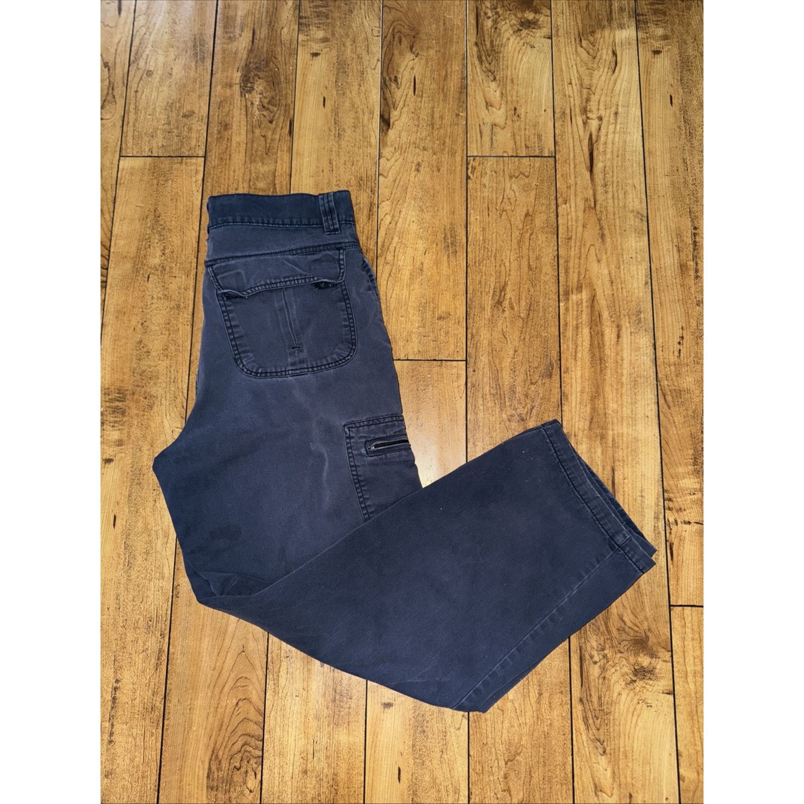 Carhartt × Dickies × Faded Glory Vintage Faded Glory Cargo Pants Blue 33x31 Size US 33 - 1 Thumbnail