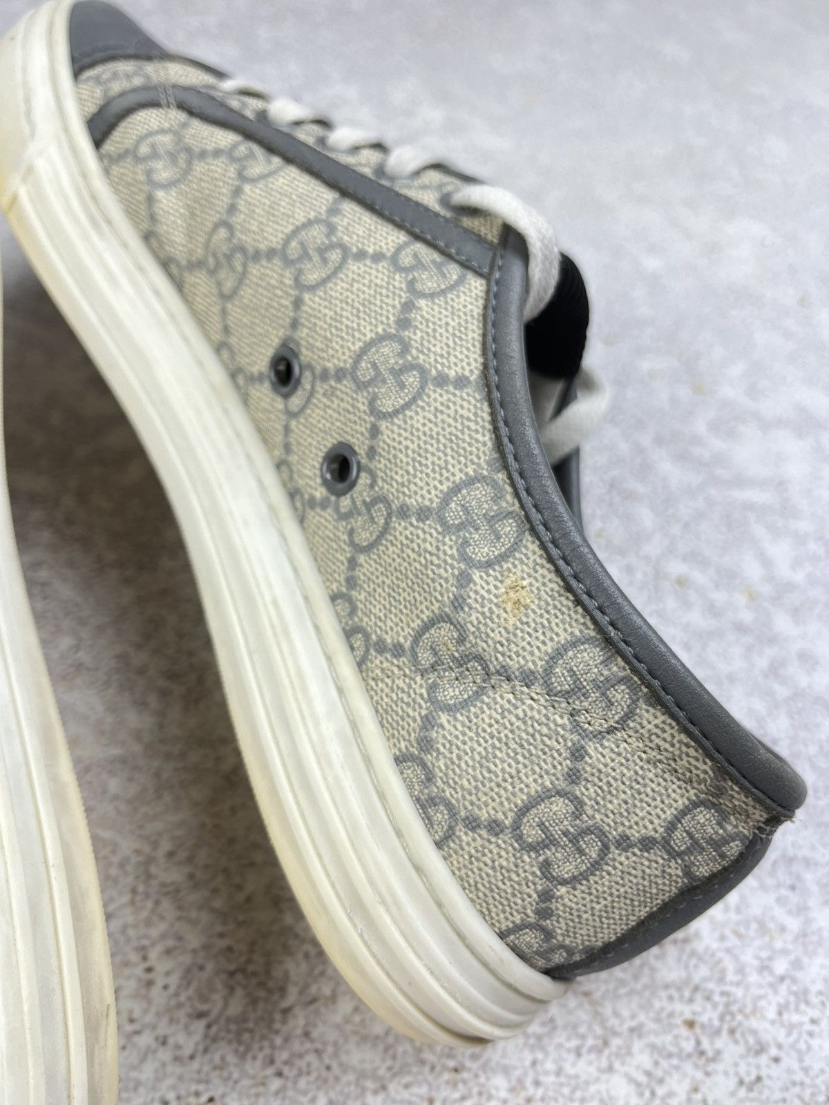 Gucci Gucci Canvas Leather Trim Embellishment Sneakers Women's 9 Size US 9 / IT 39 - 8 Thumbnail