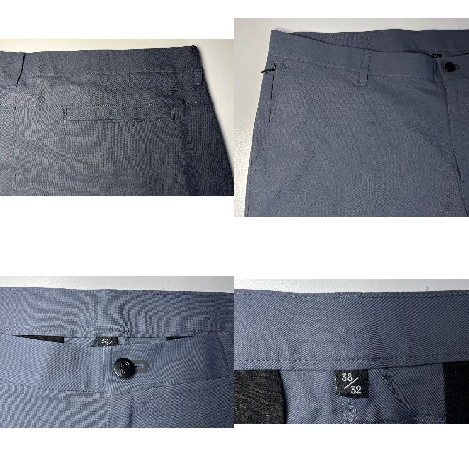 Vintage Public Rec Men's Chino Pants Slate 38x30 Gray Polyester Flat Front Straight 100% Stretch Pockets City Preppy Casual Regular Mens Size US 38 / EU 54 - 8 Thumbnail