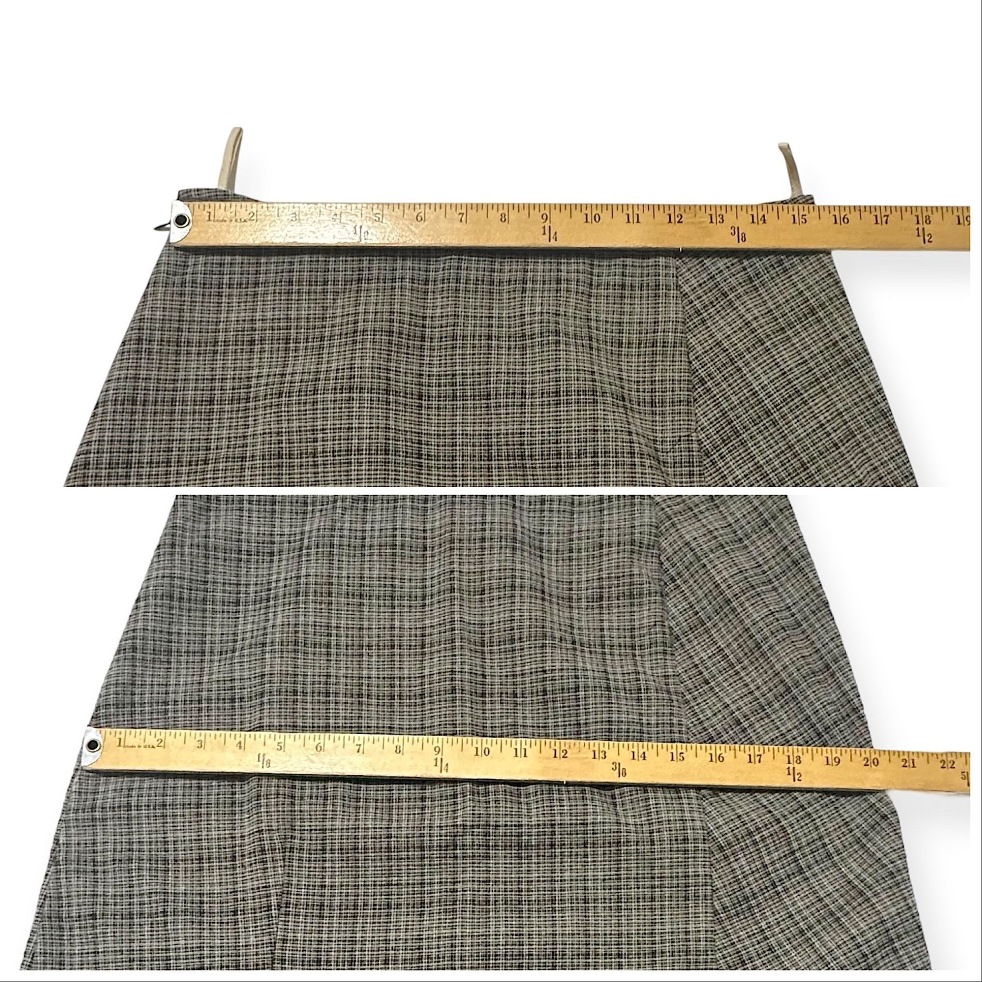 Marni Marni c.2010 Checked A‑Line Skirt IT42 Raw Hem Size 28" / US 6 / IT 42 - 12 Thumbnail