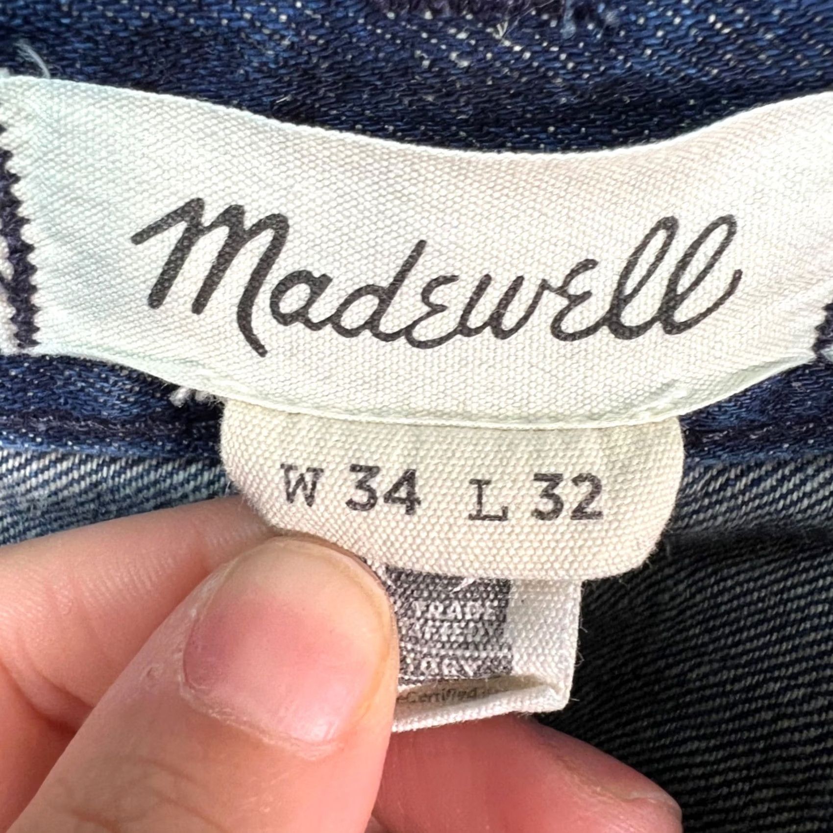 Madewell Madewell Jeans Wide-Leg Mens 34 x 29 Cotton Linen Denim Blue 5-Pocket Regular Vintage N/A Size US 34 / EU 50 - 3 Thumbnail