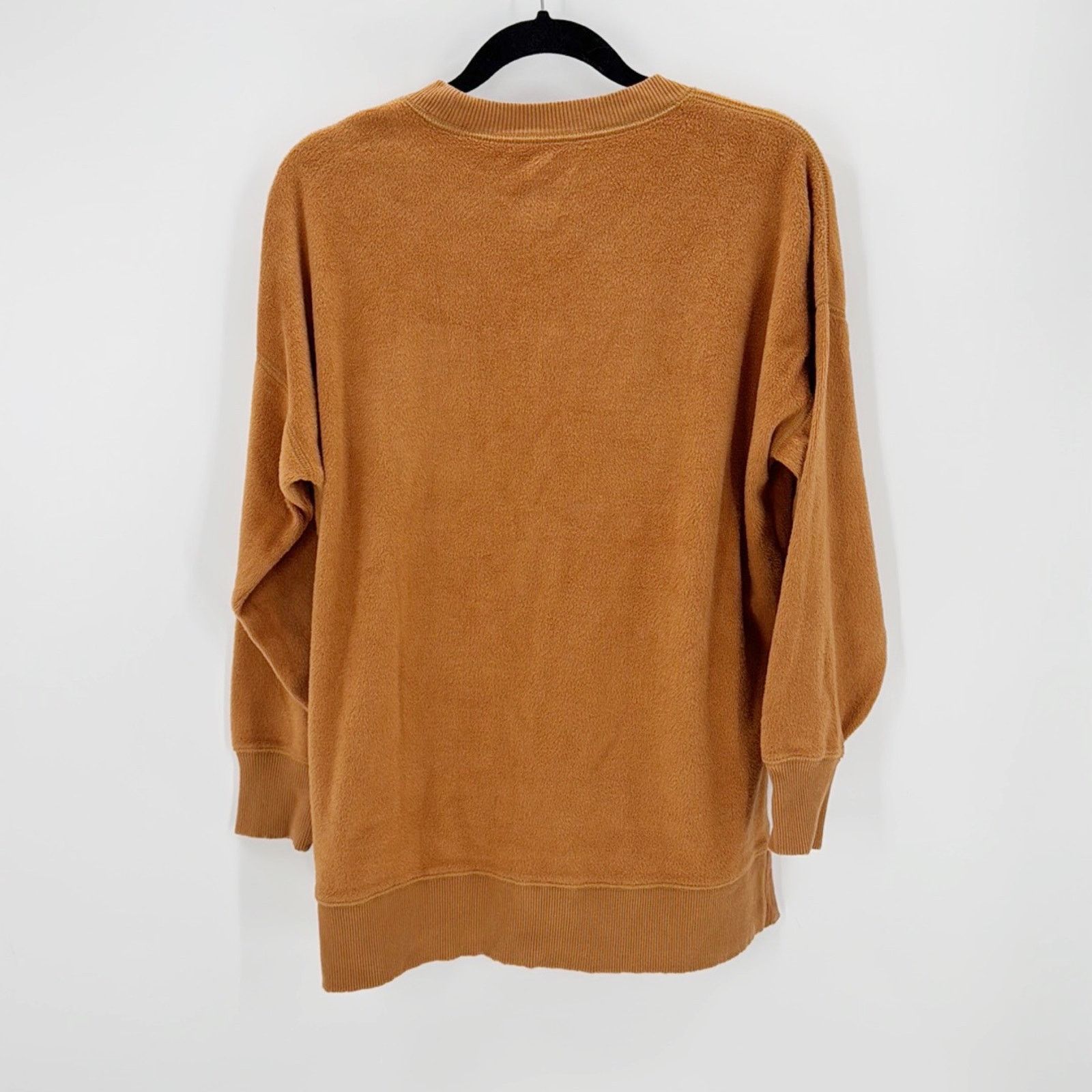 Other Aerie Fleece Sweater sz S Side Slits Burnt Orange oversized Size S / US 4 / IT 40 - 2 Thumbnail