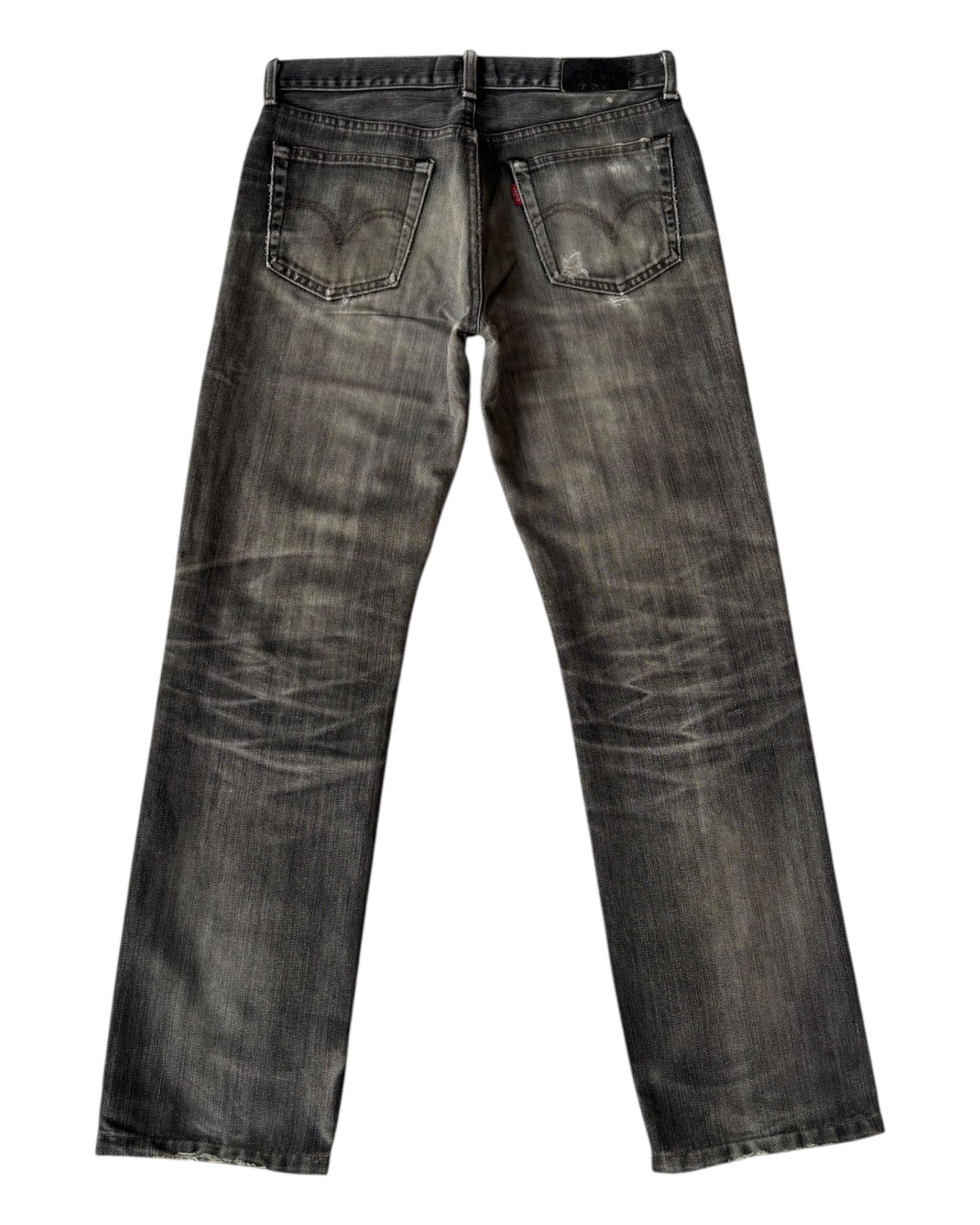 Kapital × Levi's × Undercover Vintage Levis Red Tab Black Faded Distressed Denim Size US 31 - 2 Thumbnail