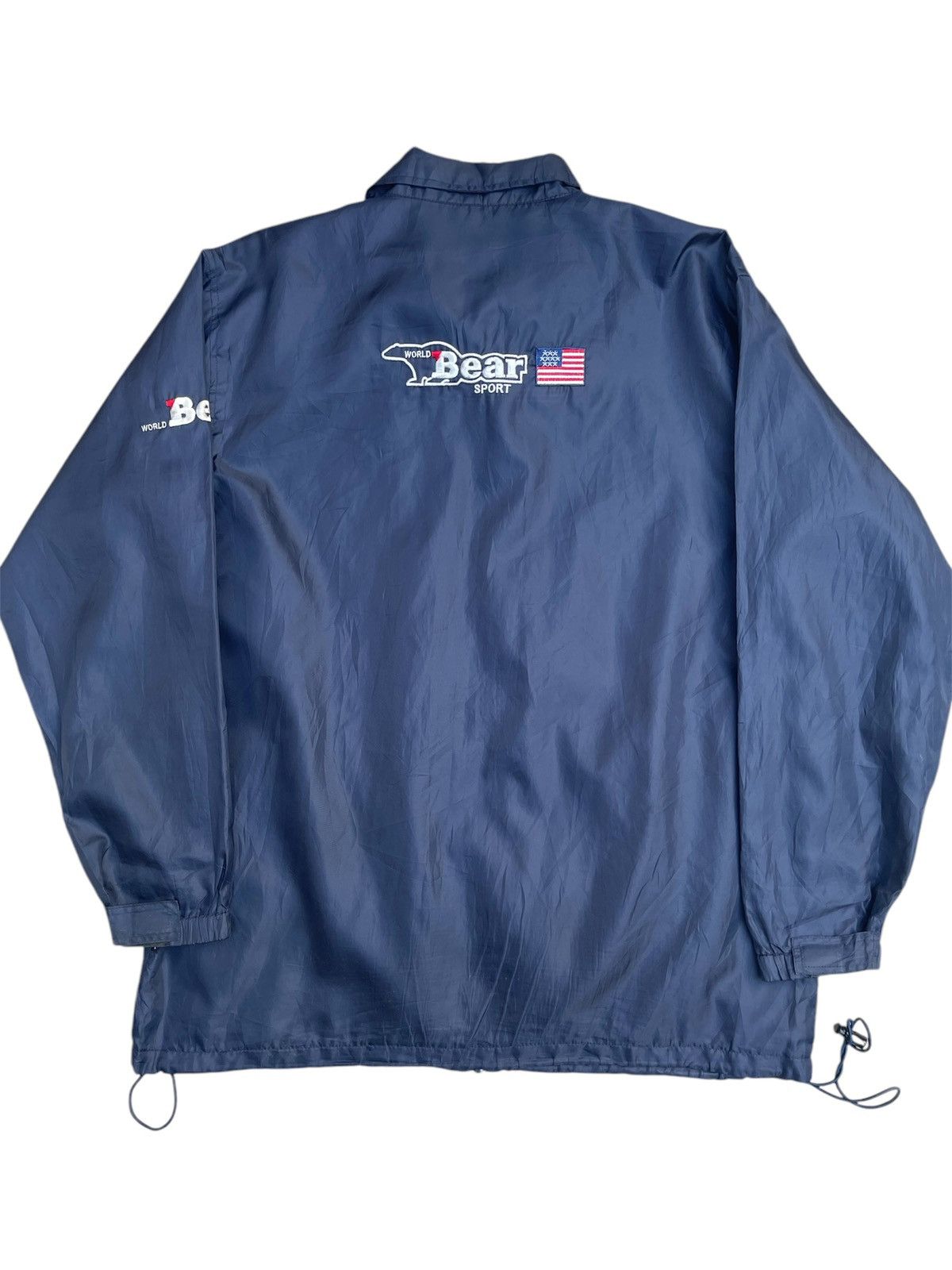 Japanese Brand Bear Sport Navy Windbreaker with American Flag Logo Size US M / EU 48-50 / 2 - 2 Thumbnail