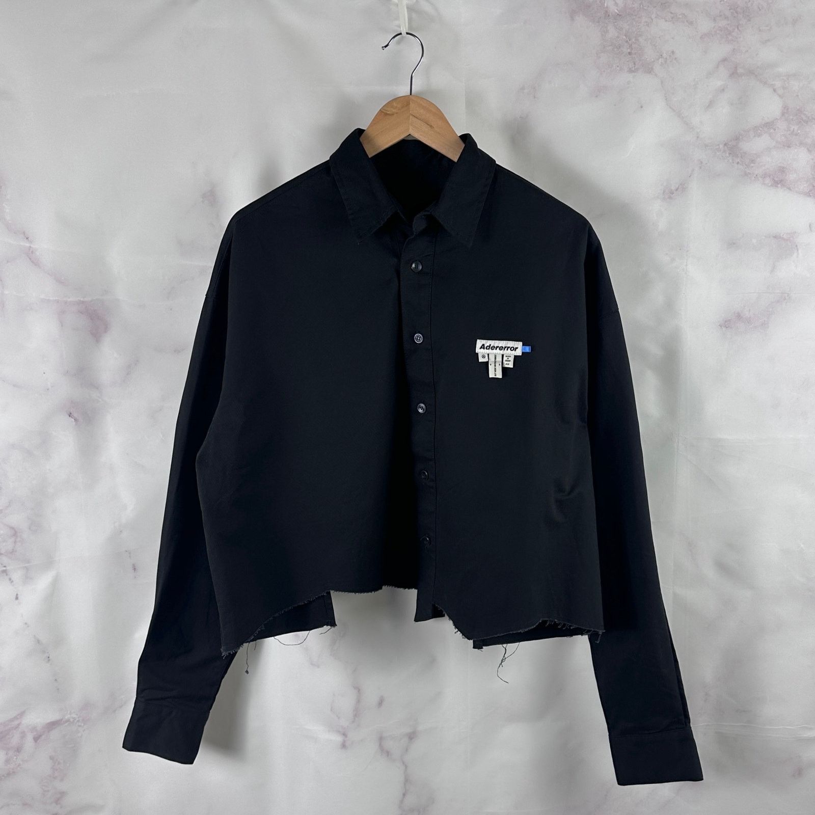 Ader Error F/W19 Black Cropped Button-Up Shirt Size US S / EU 44-46 / 1 - 1 Thumbnail