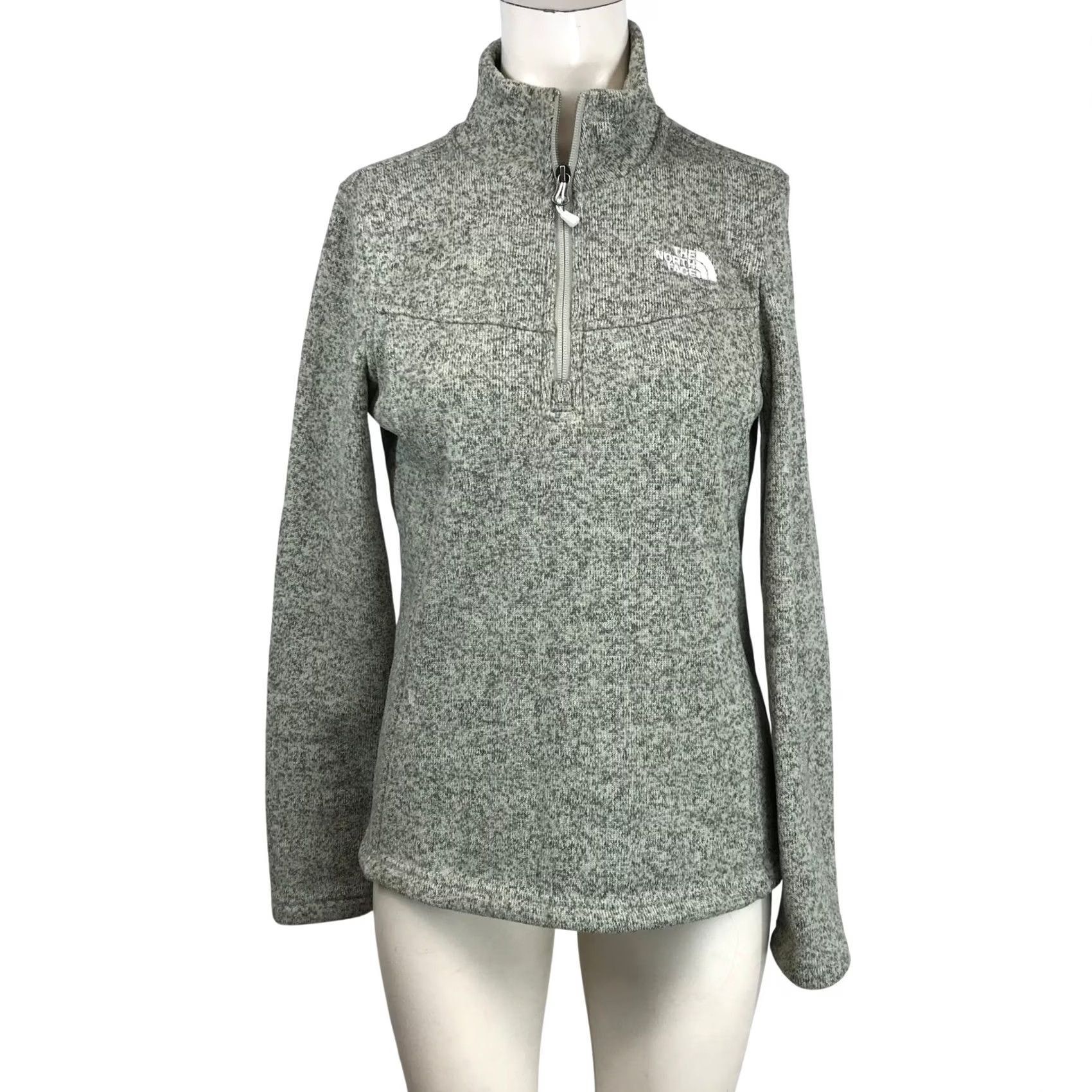 The North Face The North Face Crescent Sunset 1/4 Zip Fleece Gray Heather S Womens Pullover Mock Neck Slim Logo Embroidered Retail Ready Size S / US 4 / IT 40 - 2 Thumbnail