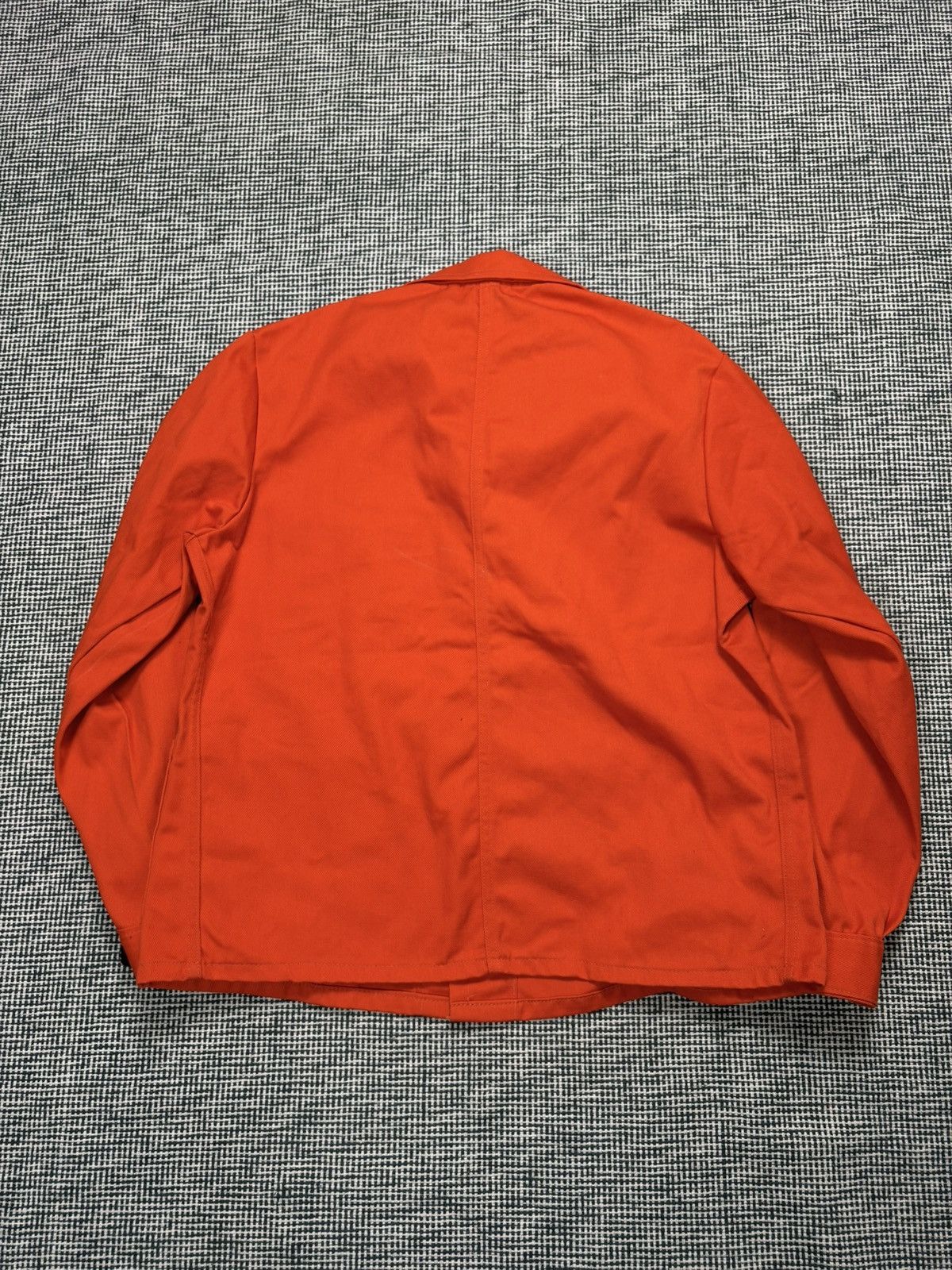 Le Laboureur 70s vintage French chore coat jacket orange miner road work Size US M / EU 48-50 / 2 - 2 Thumbnail