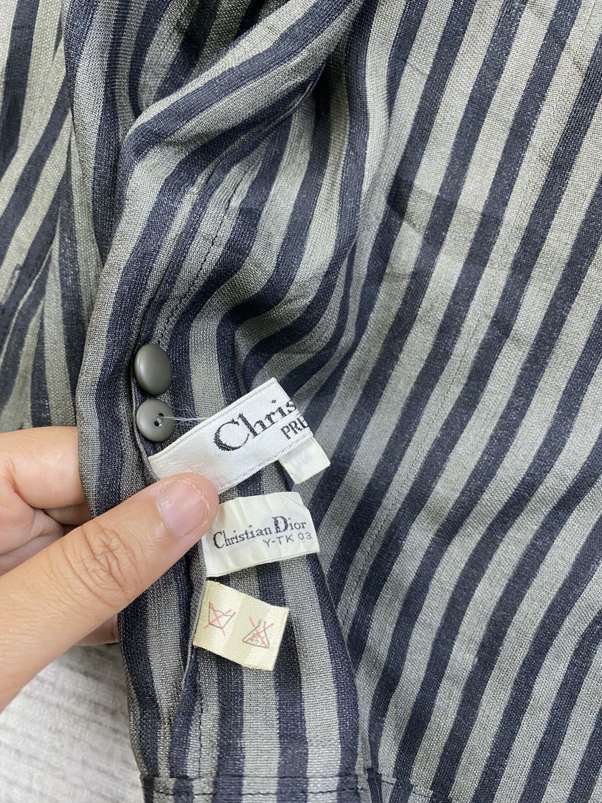 Christian Dior Monsieur Vintage Christian Dior Pret-A-Porter Striped Blouse Size M / US 6-8 / IT 42-44 - 8 Thumbnail