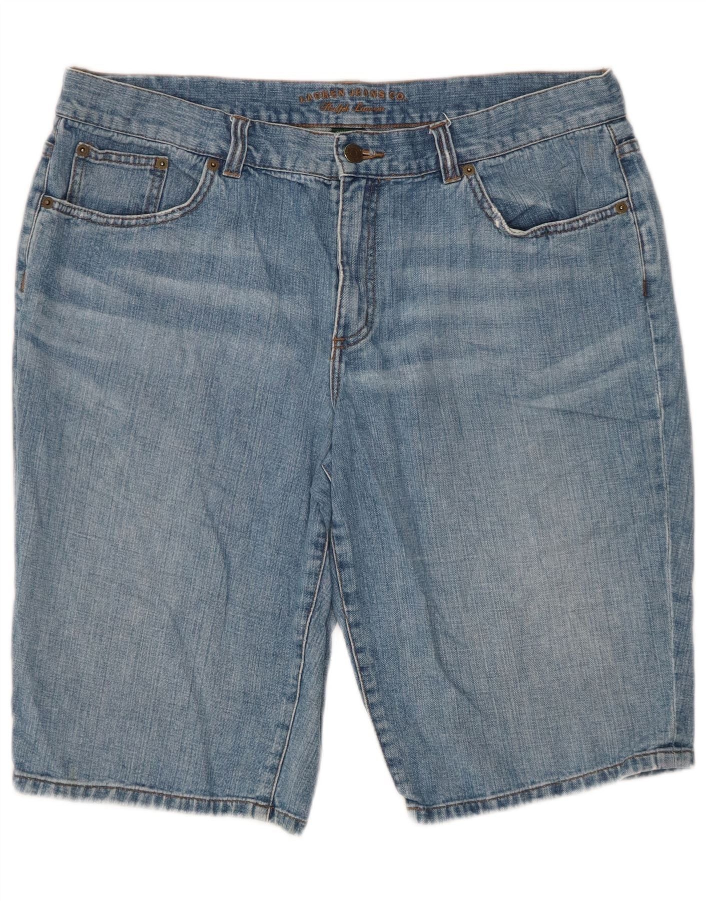 Ralph Lauren Womens Denim Shorts US 14 XL W36 Blue Cotton Size 32" / US 10 / IT 46 - 1 Thumbnail