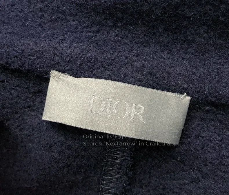 Dior Dior Dark blue embroidered 47 half-zipper sweatshirt Size US L / EU 52-54 / 3 - 6 Thumbnail