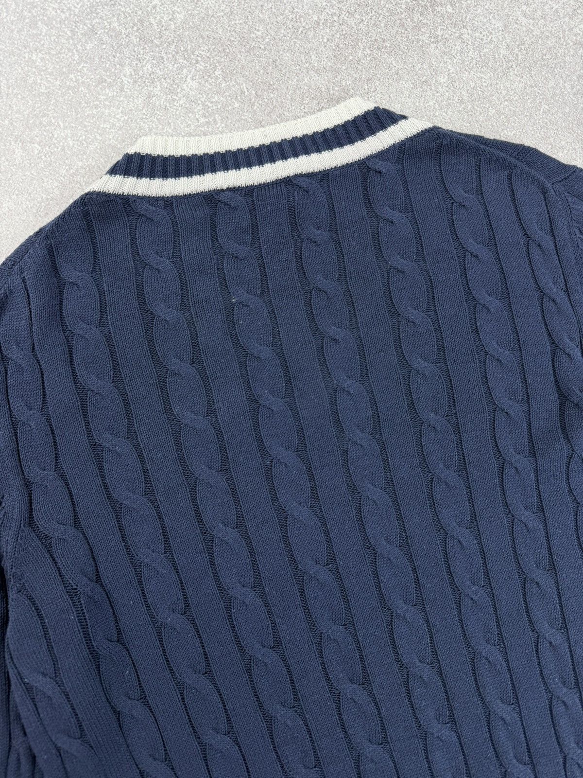 Gran Sasso Gran Sasso Oraganic Cotton V-Neck Knit Sweater Size 50 Size US M / EU 48-50 / 2 - 13 Thumbnail