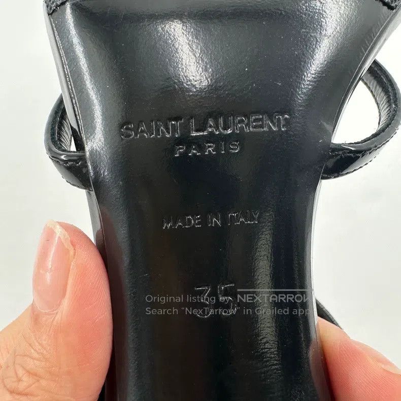 Saint Laurent Paris Saint Laurent Paris Black Patent Leather High Heel Sandals Size US 4.5 / IT 34.5 - 6 Thumbnail