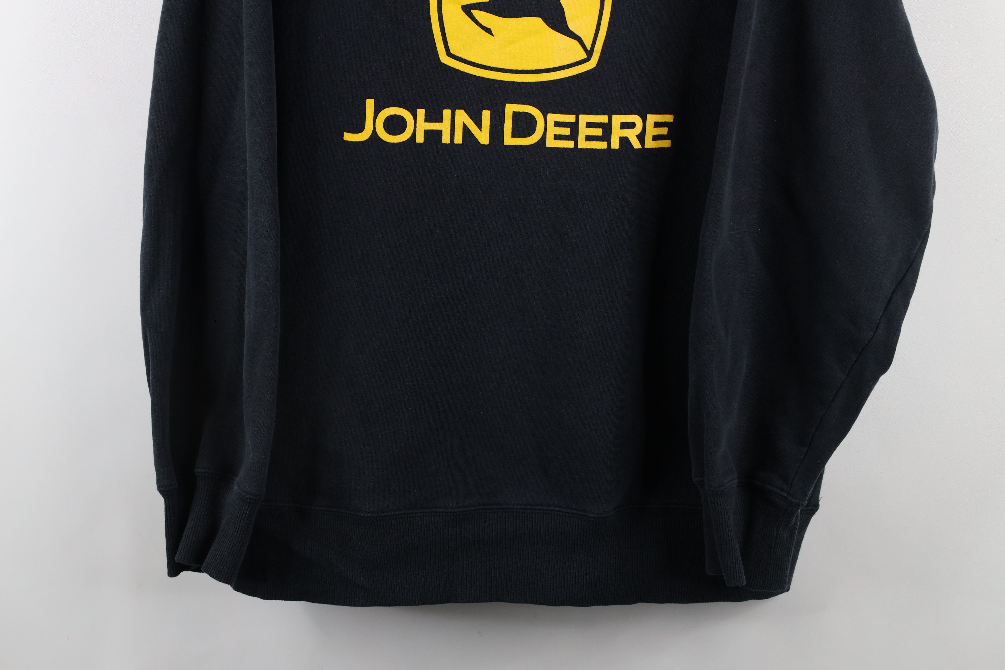 John Deere × Vintage Vintage John Deere Faded Spell Out Crewneck Sweatshirt Black Size US L / EU 52-54 / 3 - 3 Thumbnail