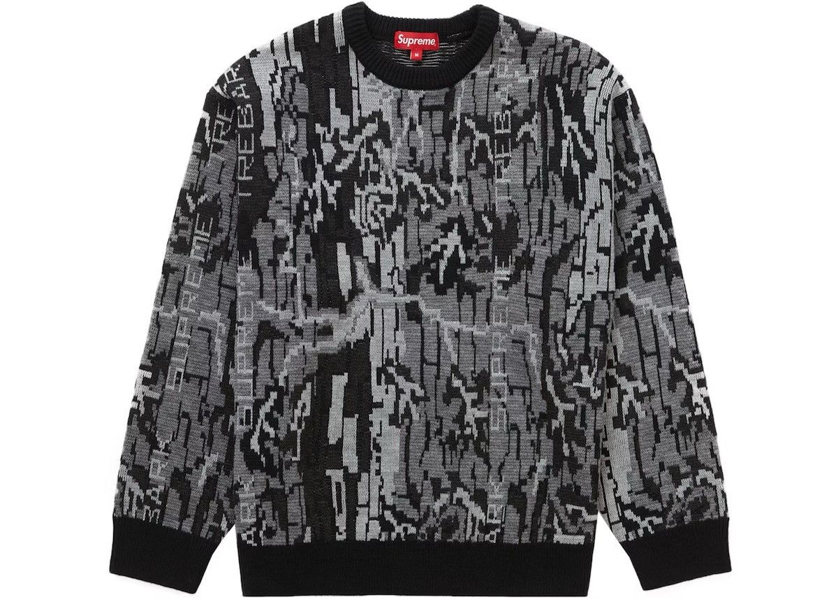 Supreme Supreme quilt stitch black sweater | Grailed